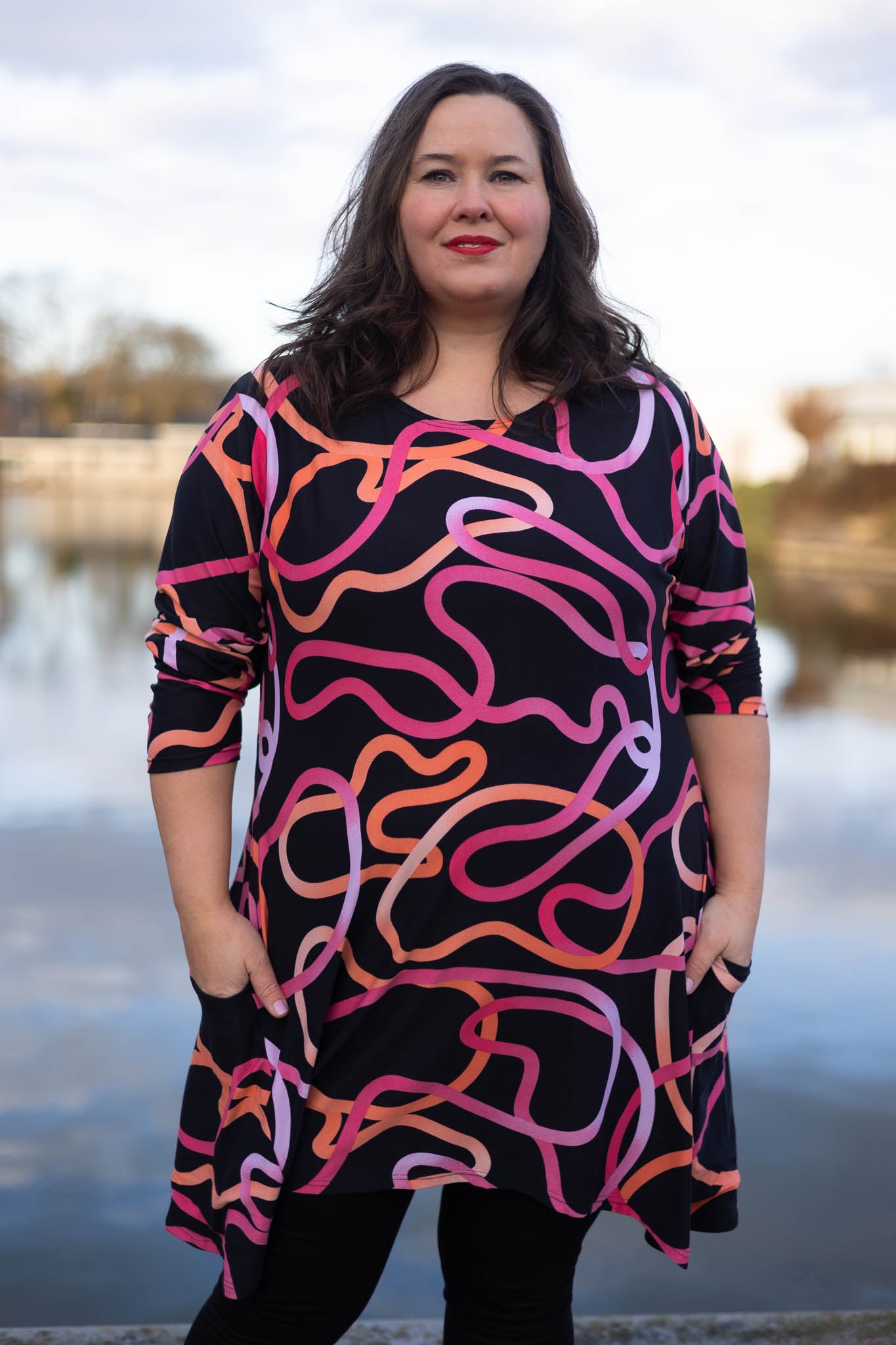 Top Bozenka |Pink Motion| Kimo stof| 85-95 cm