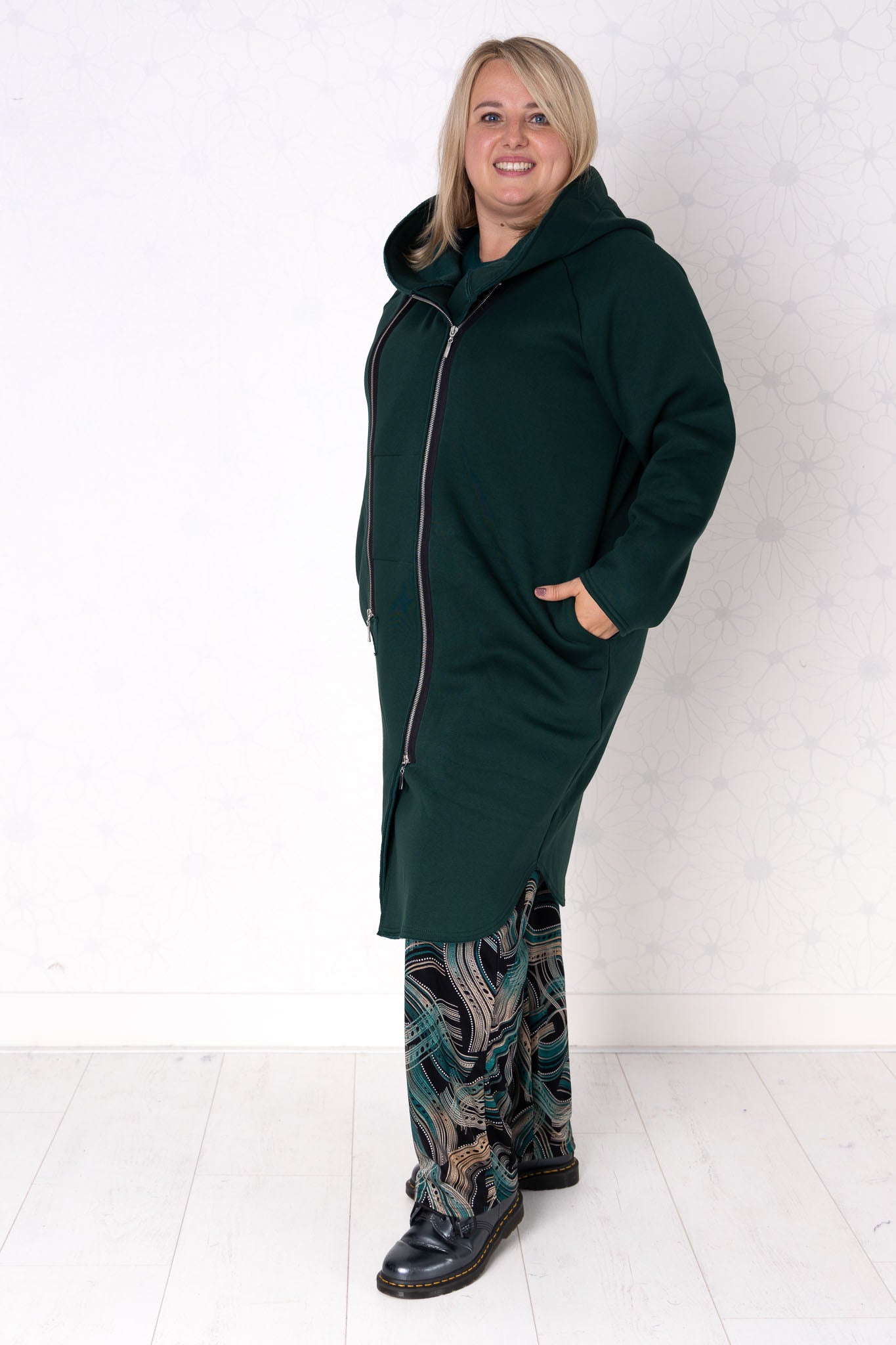 Tussenjas Joke met capuchon | Recht-model | Katoen | 110cm