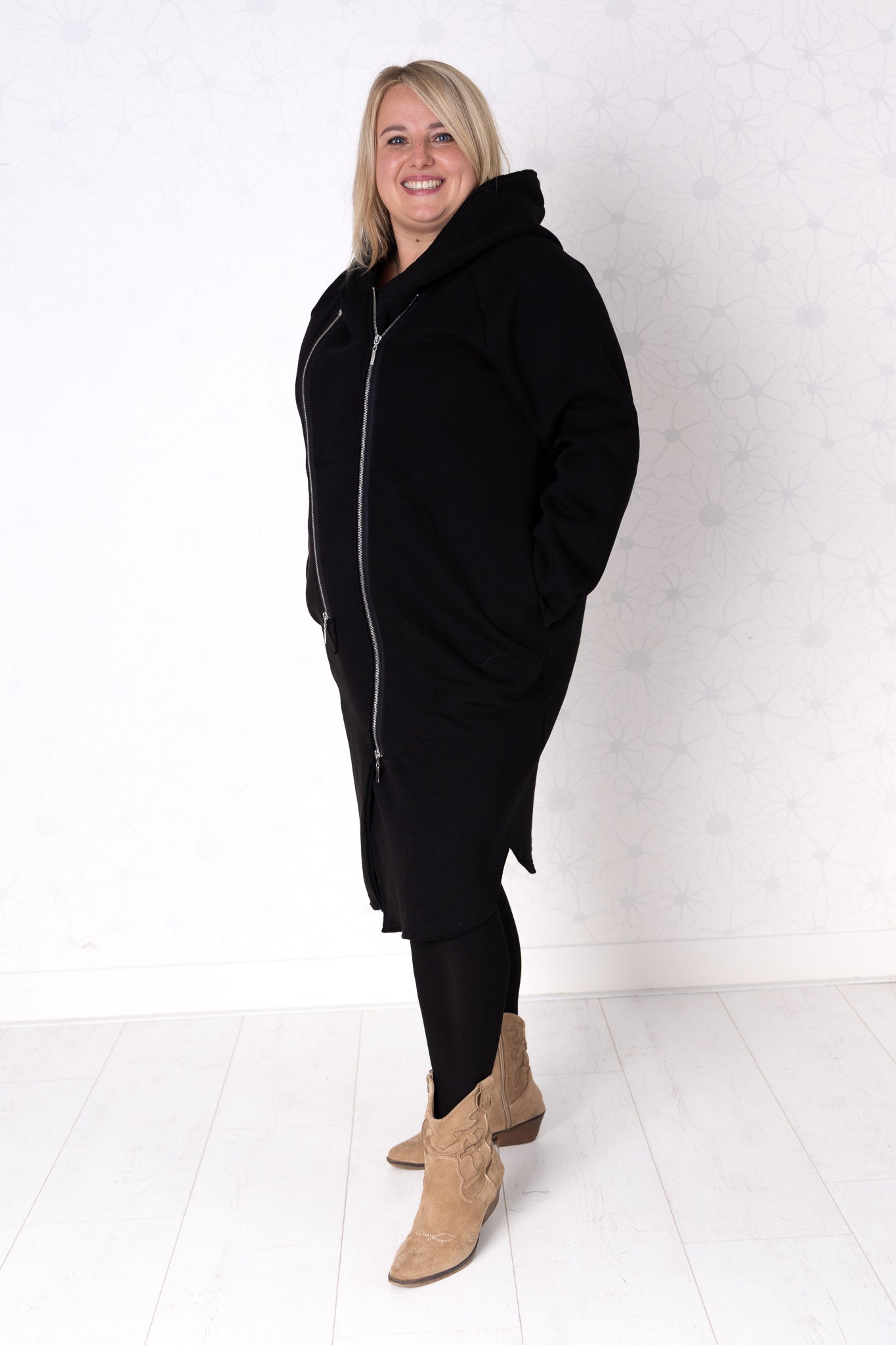 Tussenjas Joke met capuchon | Recht-model | Katoen | 110cm