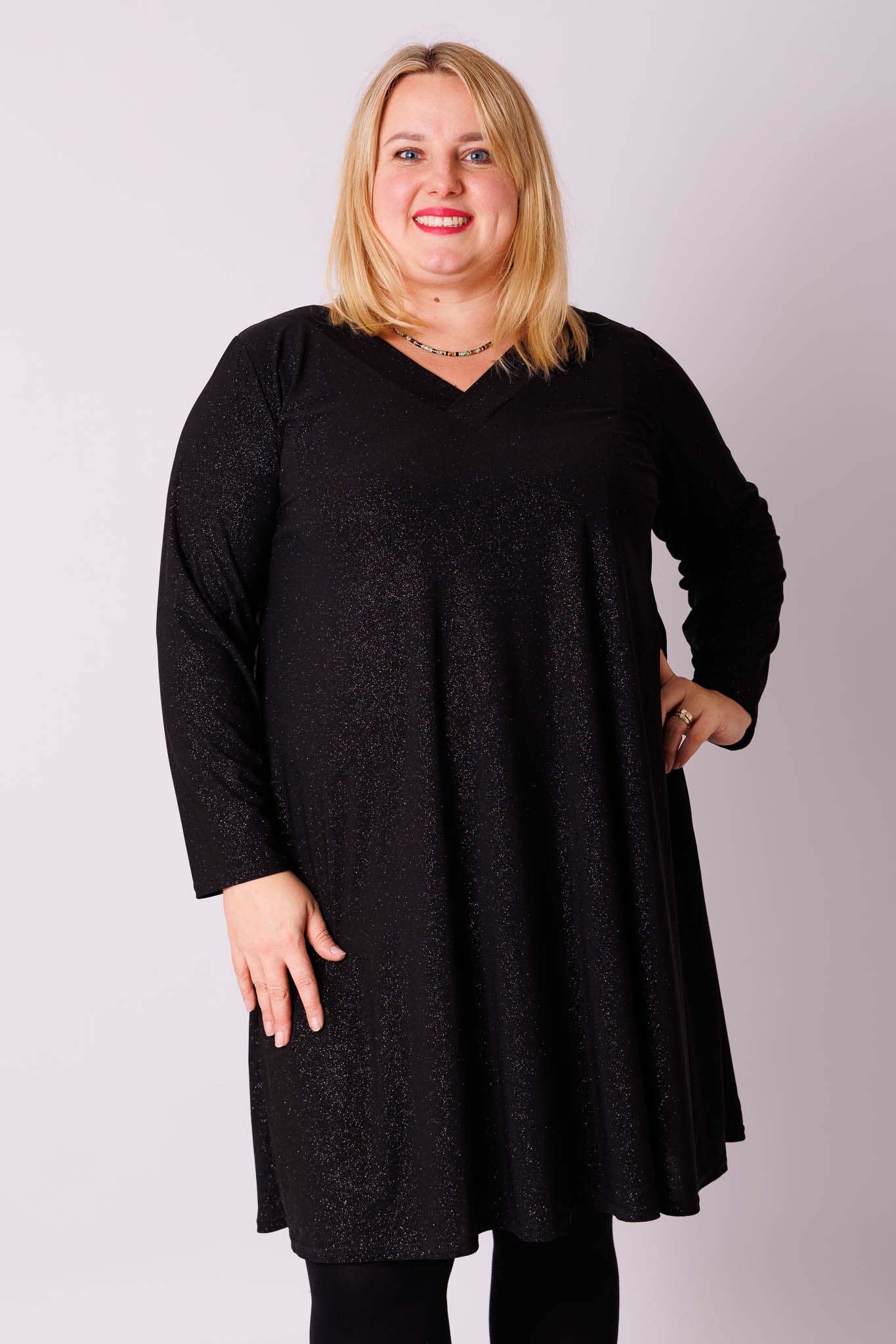 Warme Jurk Linda Wijde A-lijn 105 cm mohito