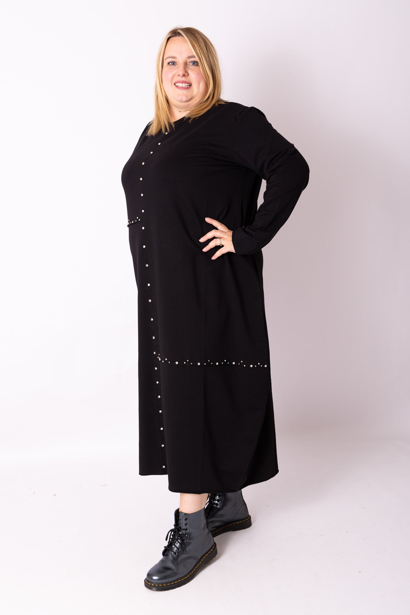 Maxi jurk Diamant katoen maat one size buste 135-145 cm