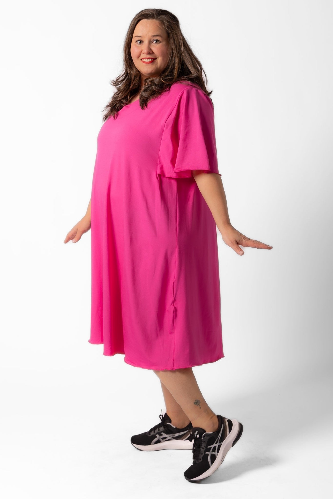 Jurk Karin 110cm | A-lijn | Viscose | Vlindermouw