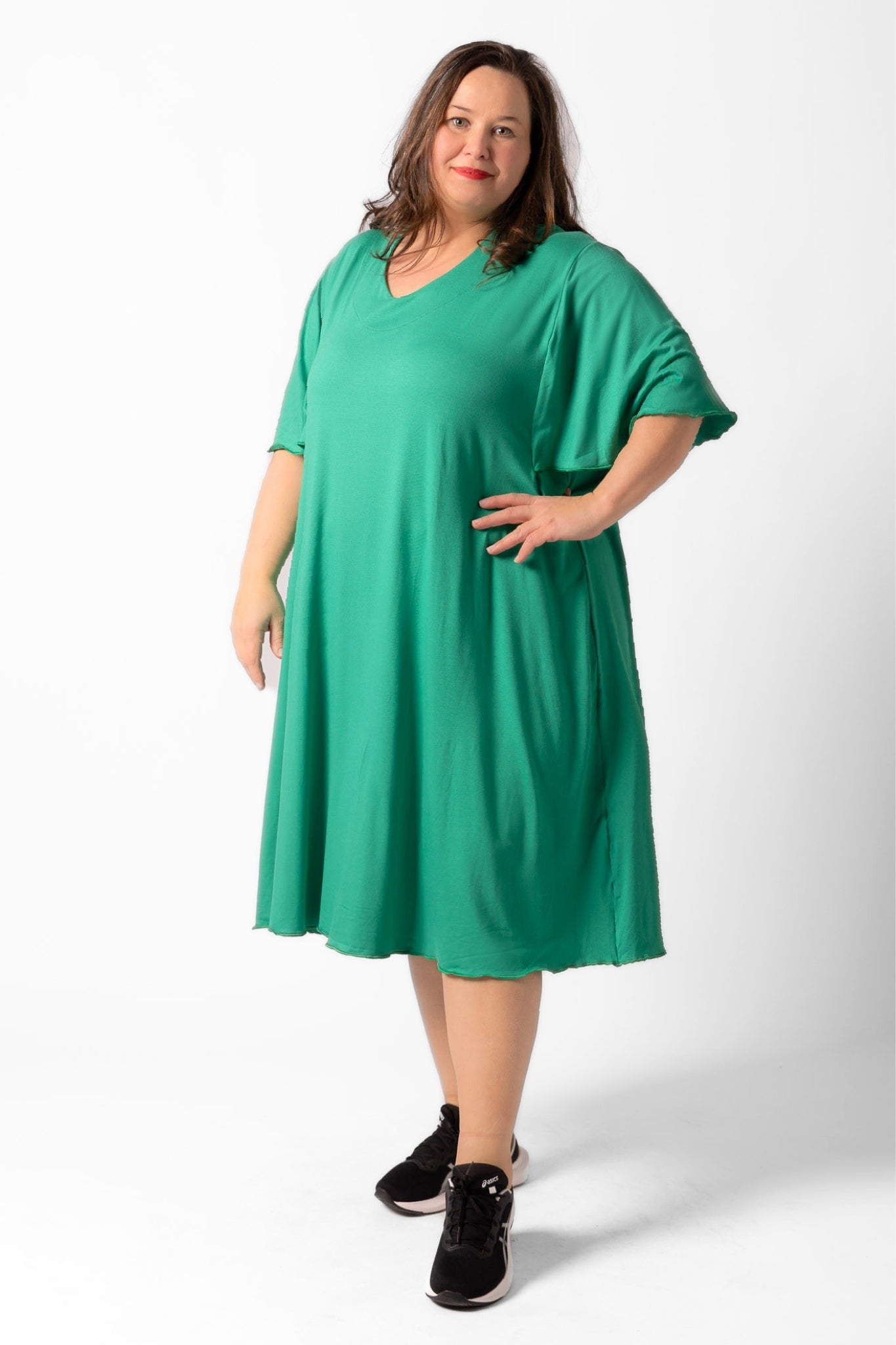 Jurk Karin 110cm | A-lijn | Viscose | Vlindermouw