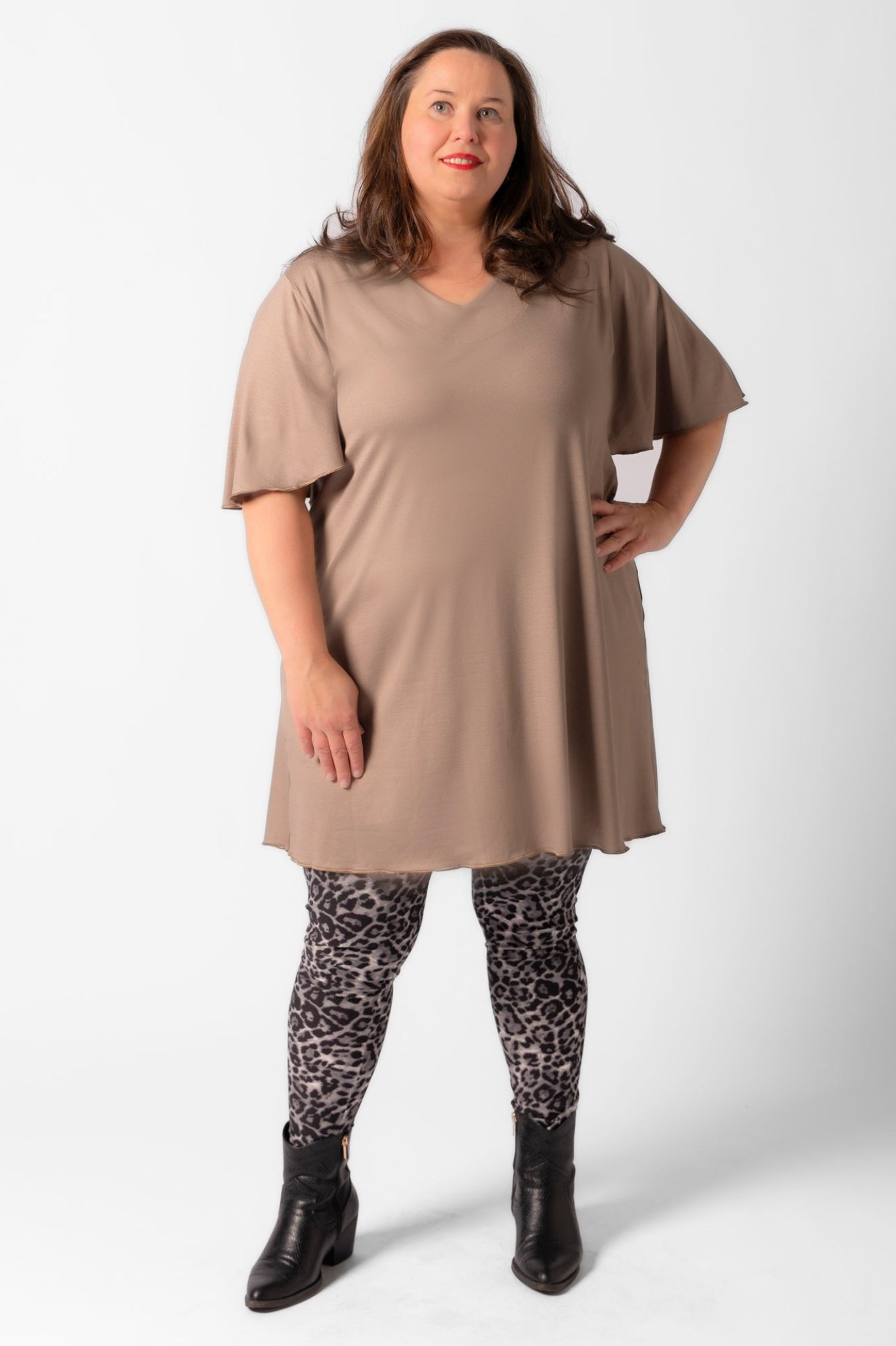Top Karin 90cm | A-lijn | Viscose | Vlindermouw