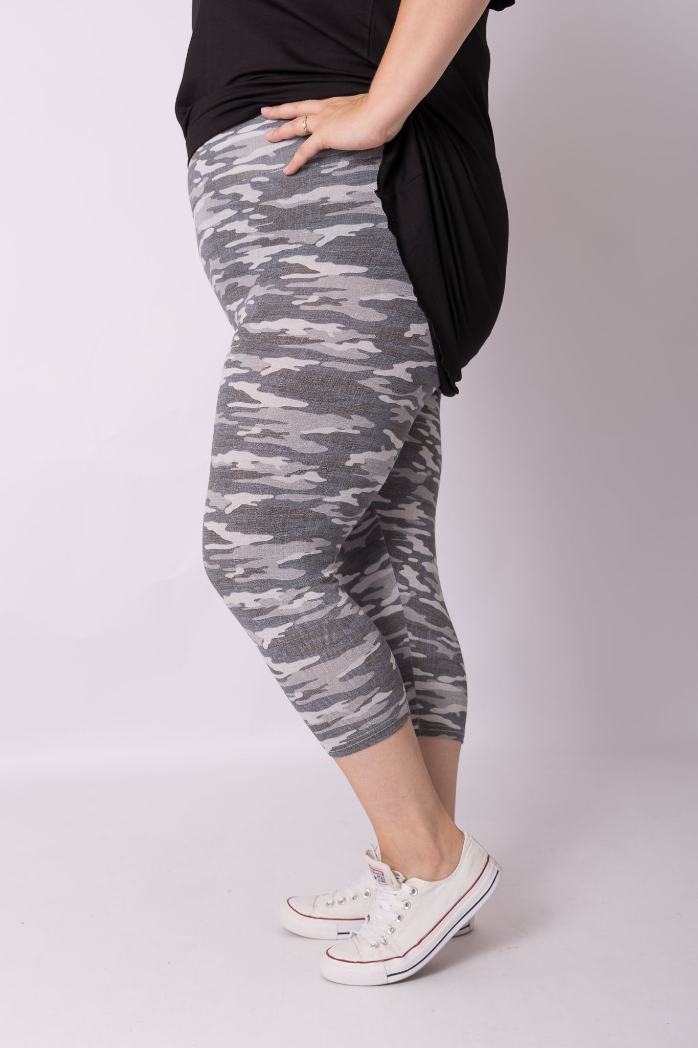 Legging DRIEKWART met print Evelyn katoen