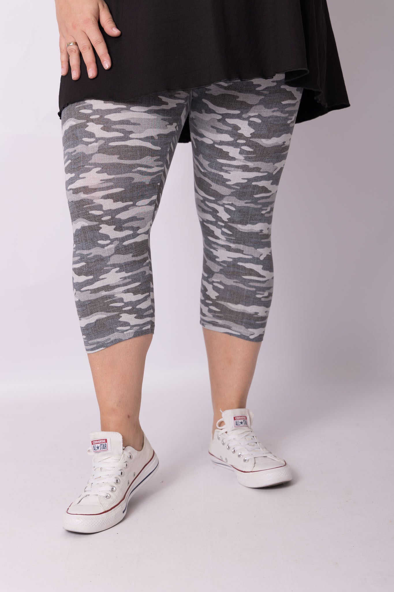 Legging DRIEKWART met print Evelyn katoen