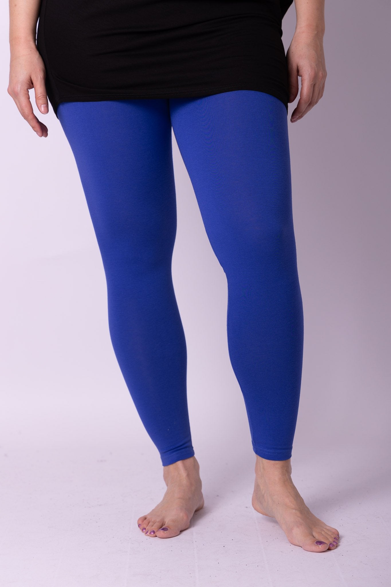 Legging kobaltblauw katoen maat 48