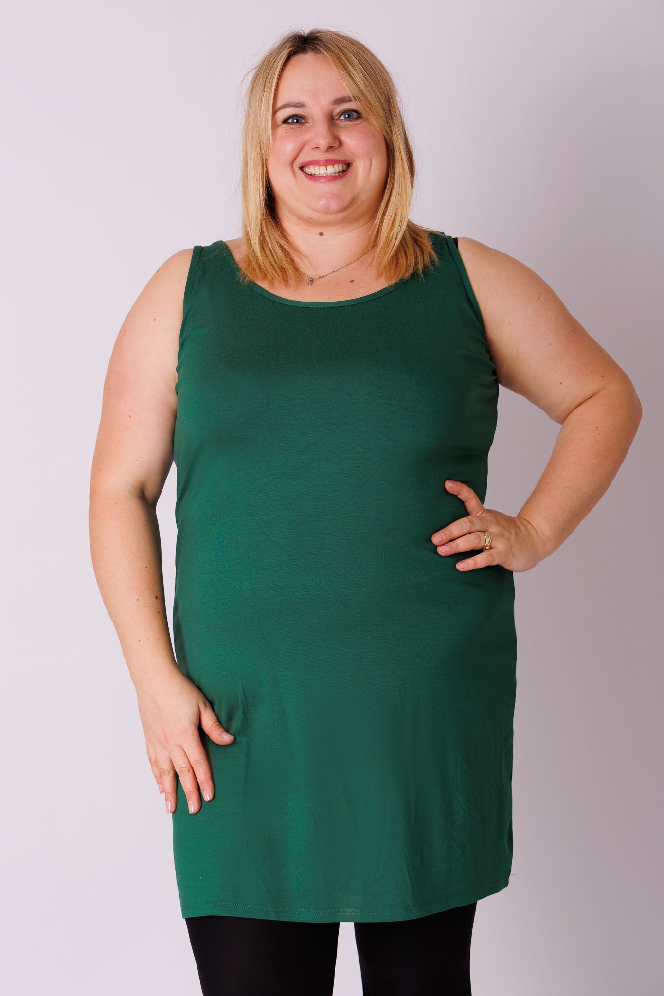 Lang top onder een trui of tuniek recht model viscose 95-100cm