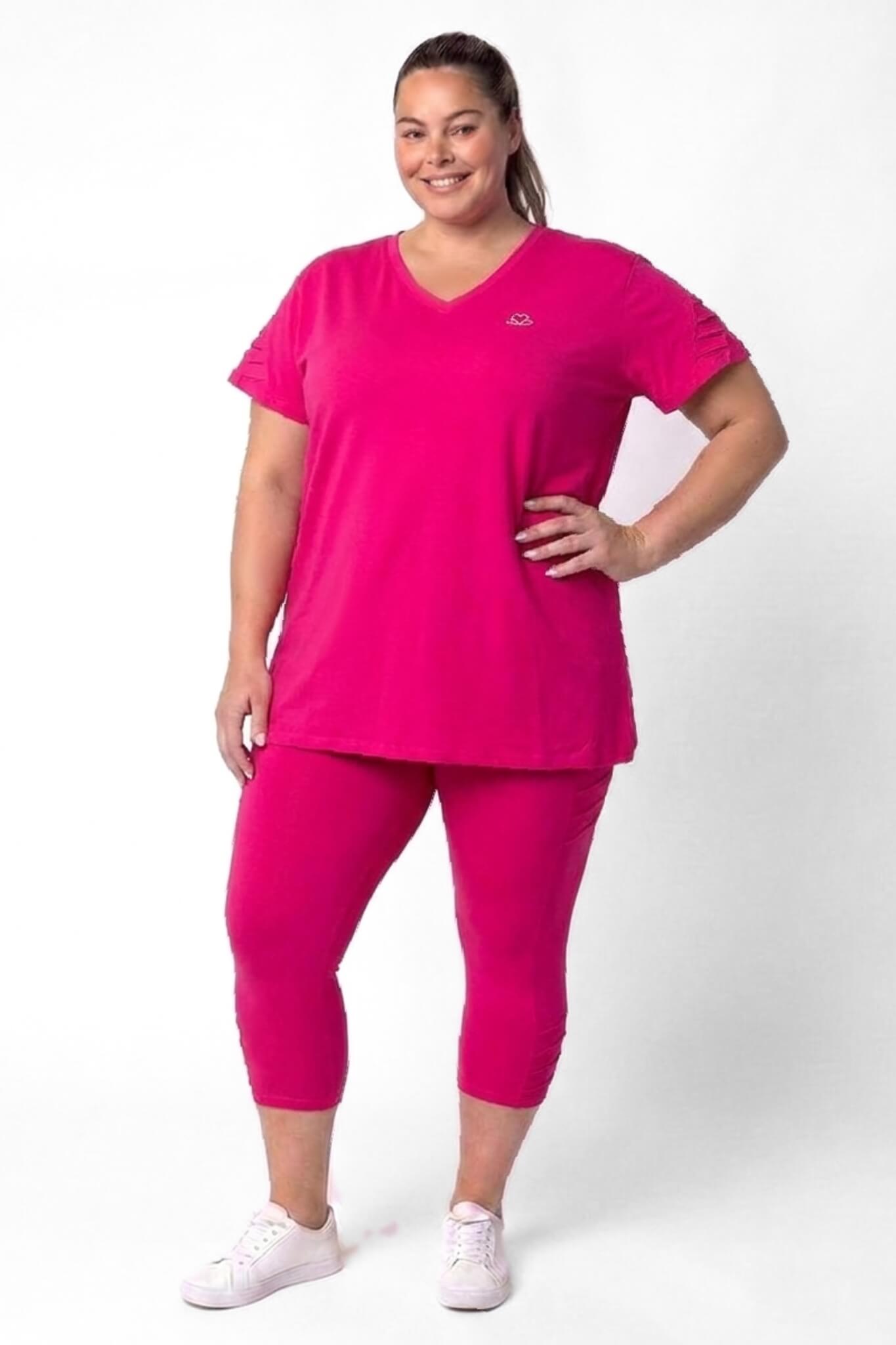 Pak Sofia | 2-Delig | One Size | Katoen | Shirt ca 85 cm | Capri Legging