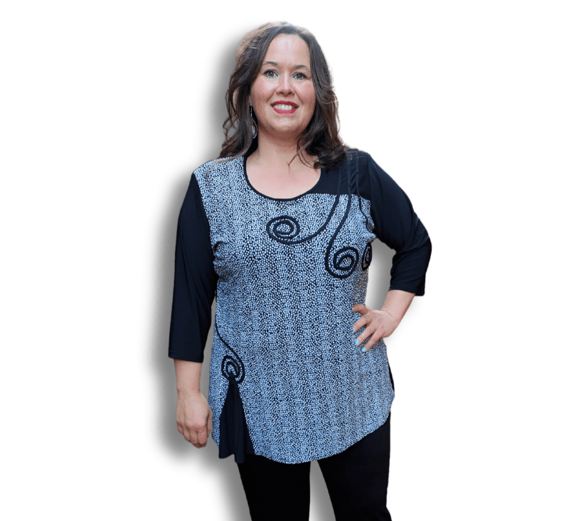 Shirt travel stof ca 80 cm lang
