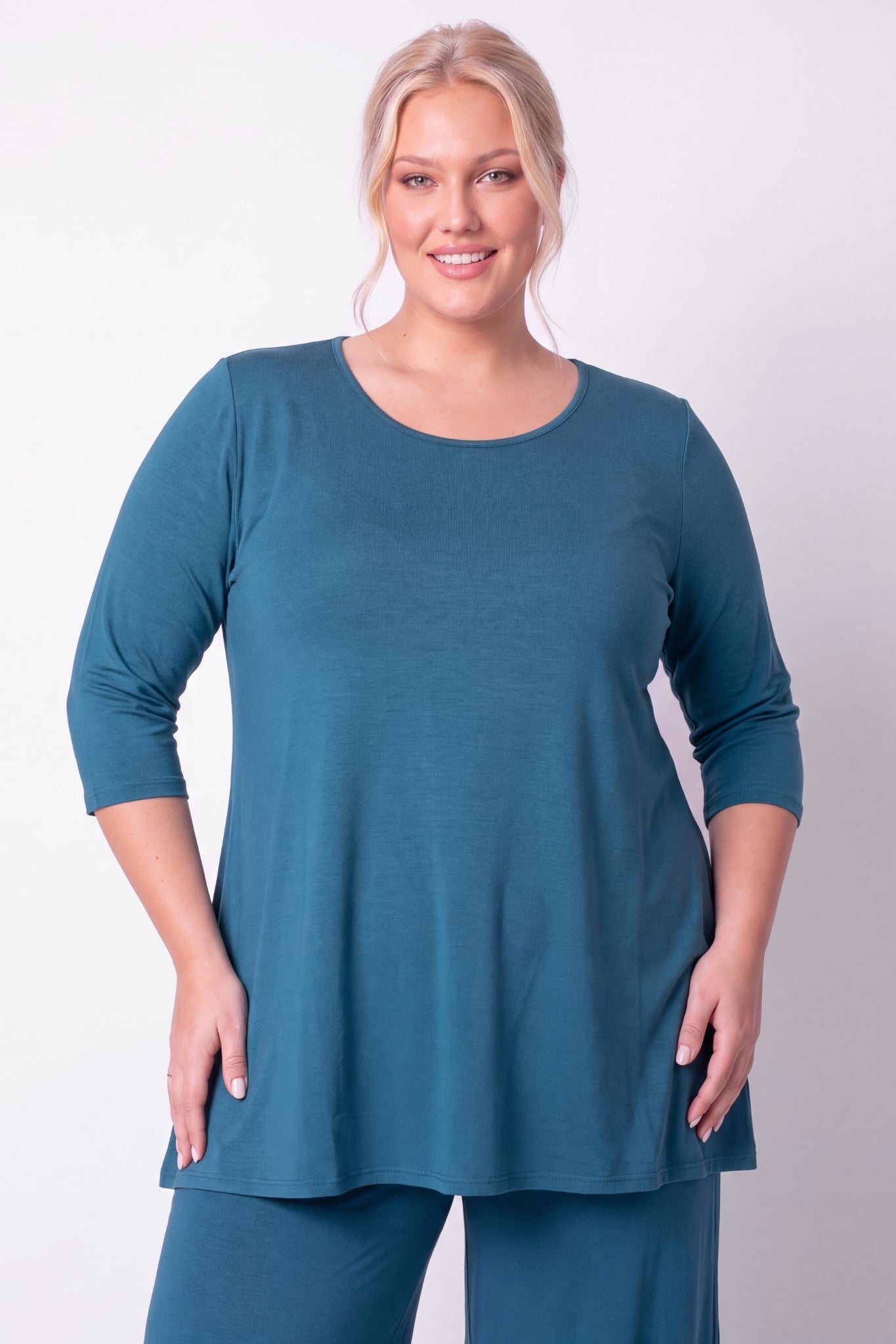 A-lijn shirt Durkje | 3/4 mouwen | Viscose | ca 86 cm