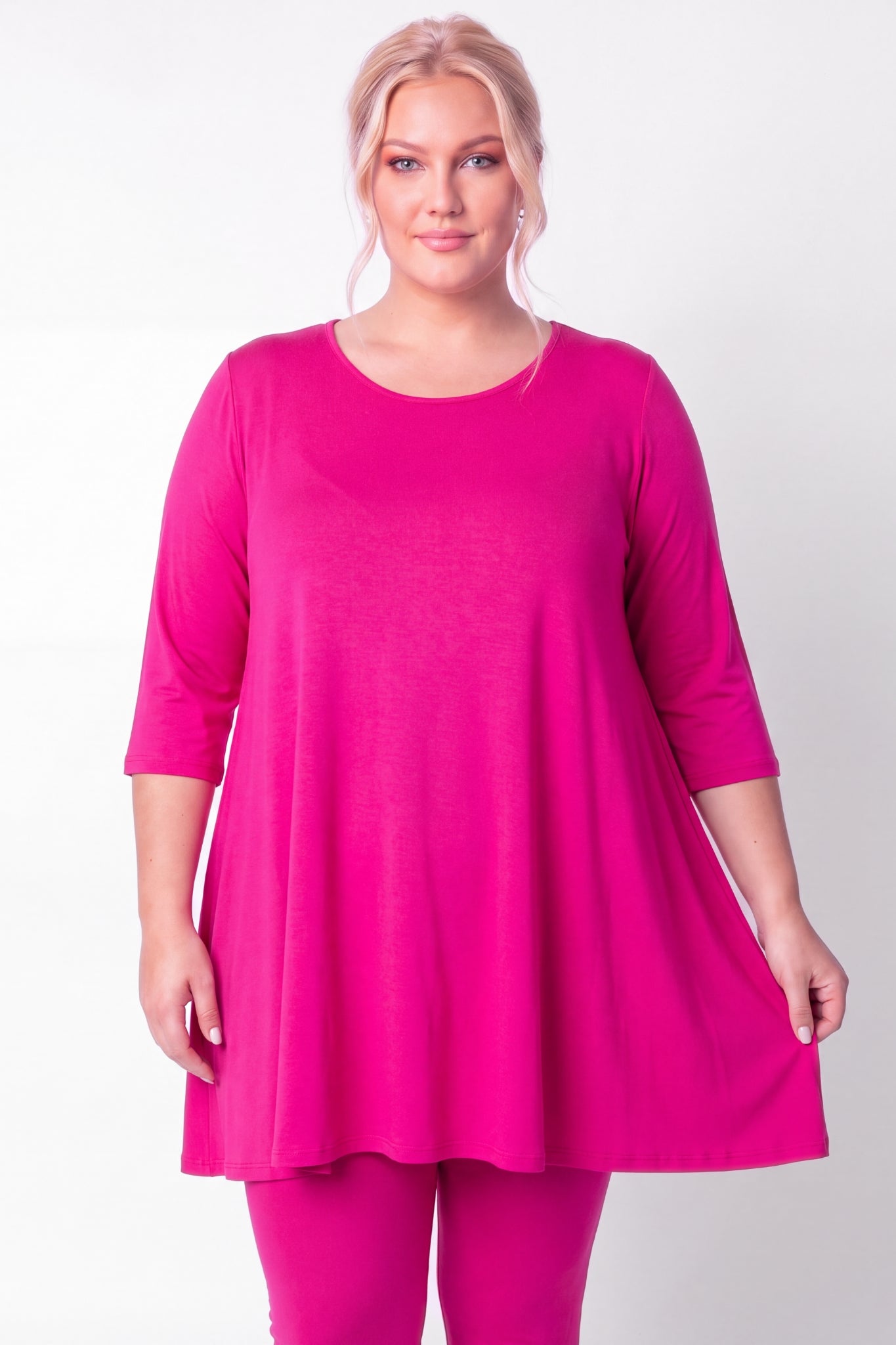 A-lijn shirt Durkje | 3/4 mouwen | Viscose | ca 96 cm