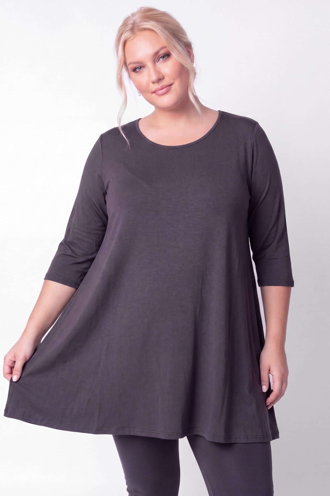A-lijn shirt Durkje | 3/4 mouwen | Viscose | ca 96 cm