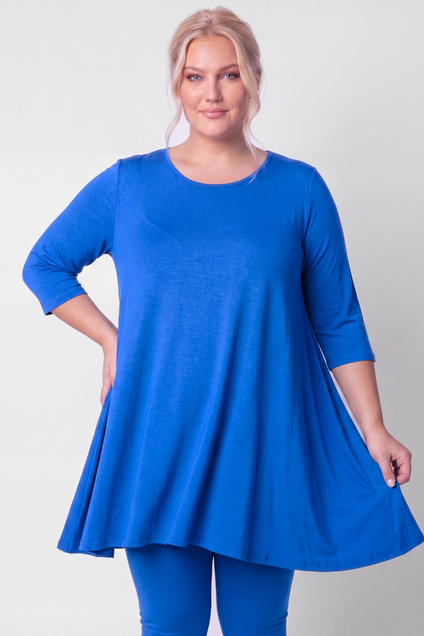 A-lijn shirt Durkje | 3/4 mouwen | Viscose | ca 96 cm