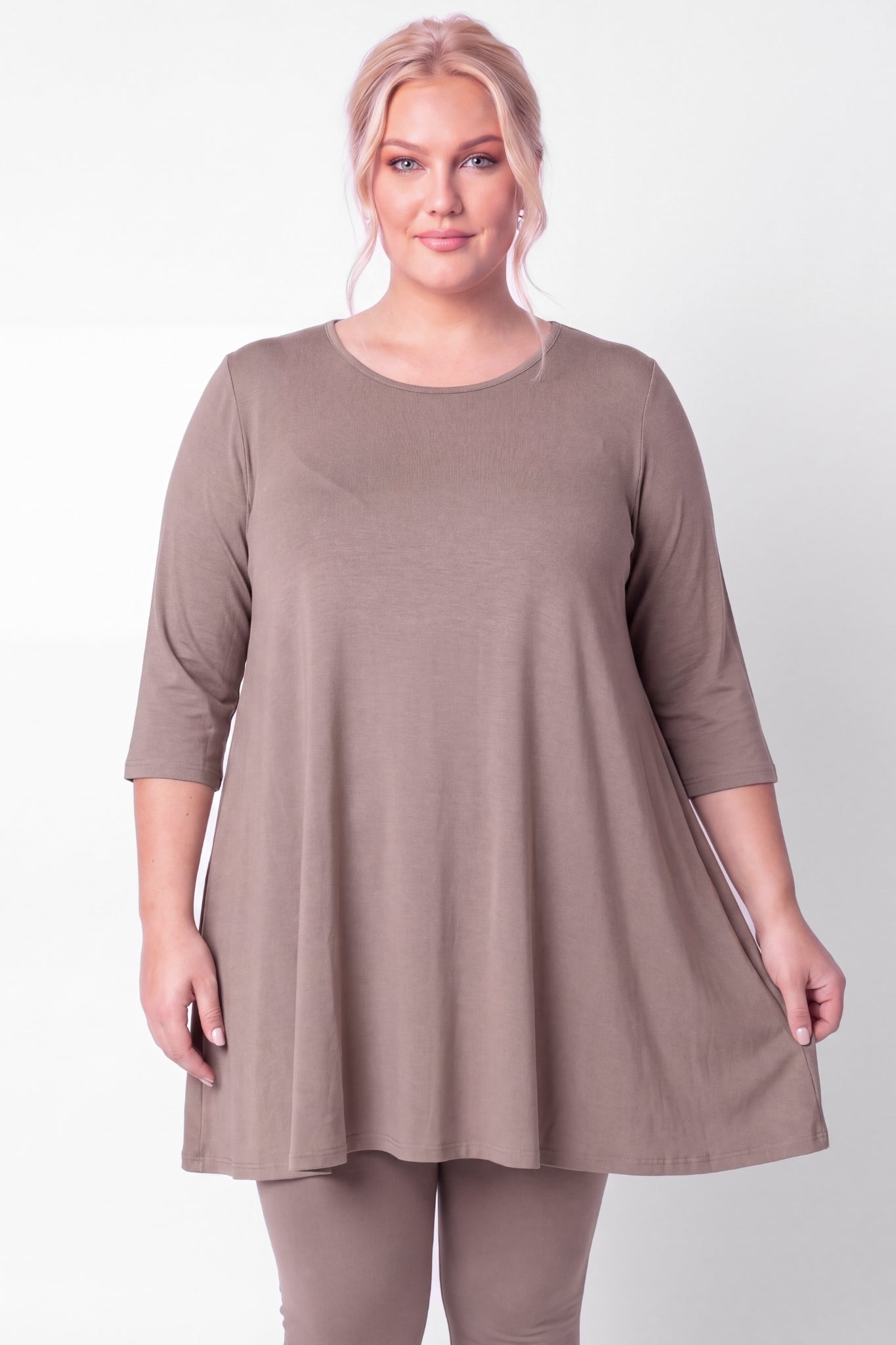A-lijn shirt Durkje | 3/4 mouwen | Viscose | ca 96 cm