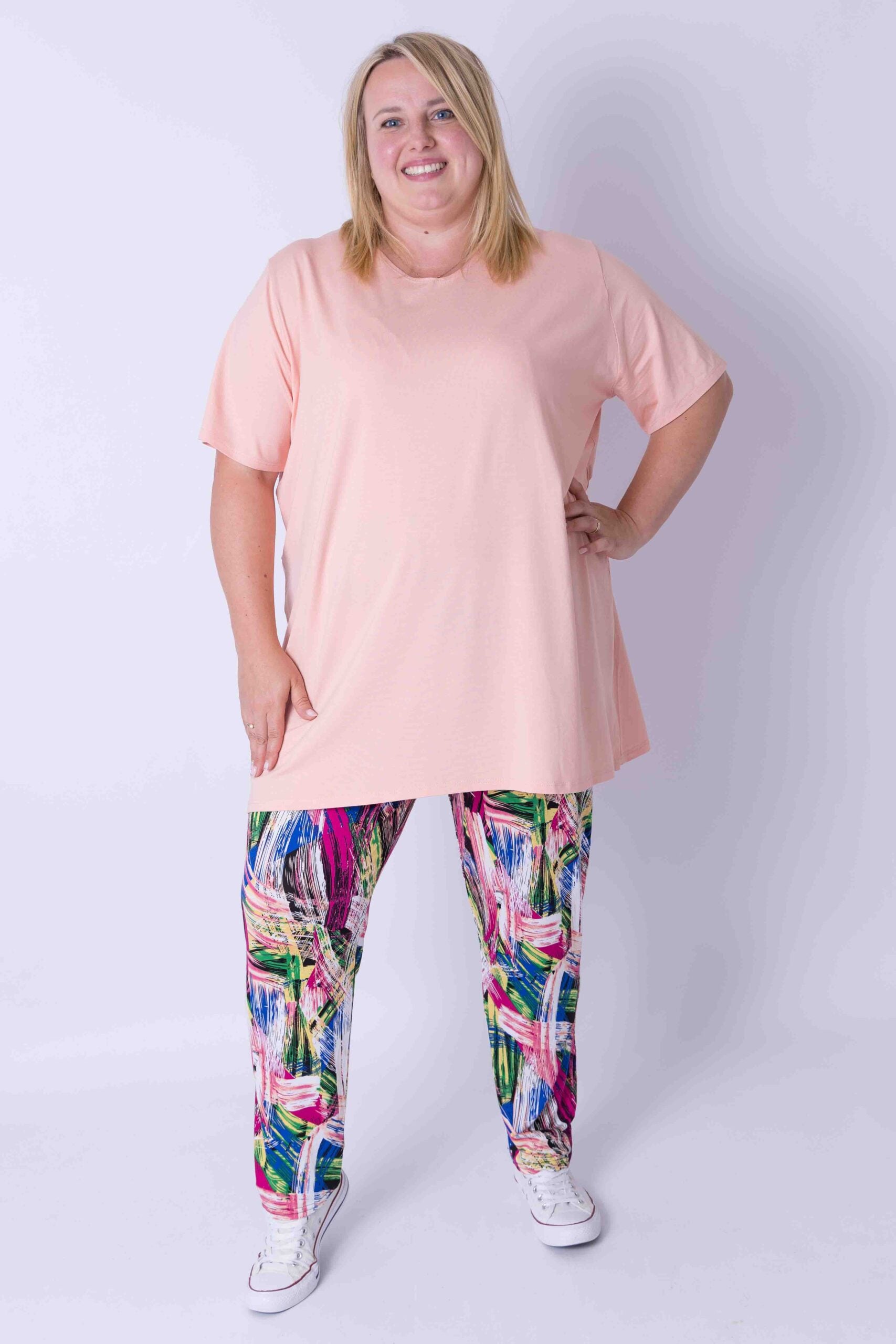 T-shirt Eva viscose 90cm zomer kleurtjes