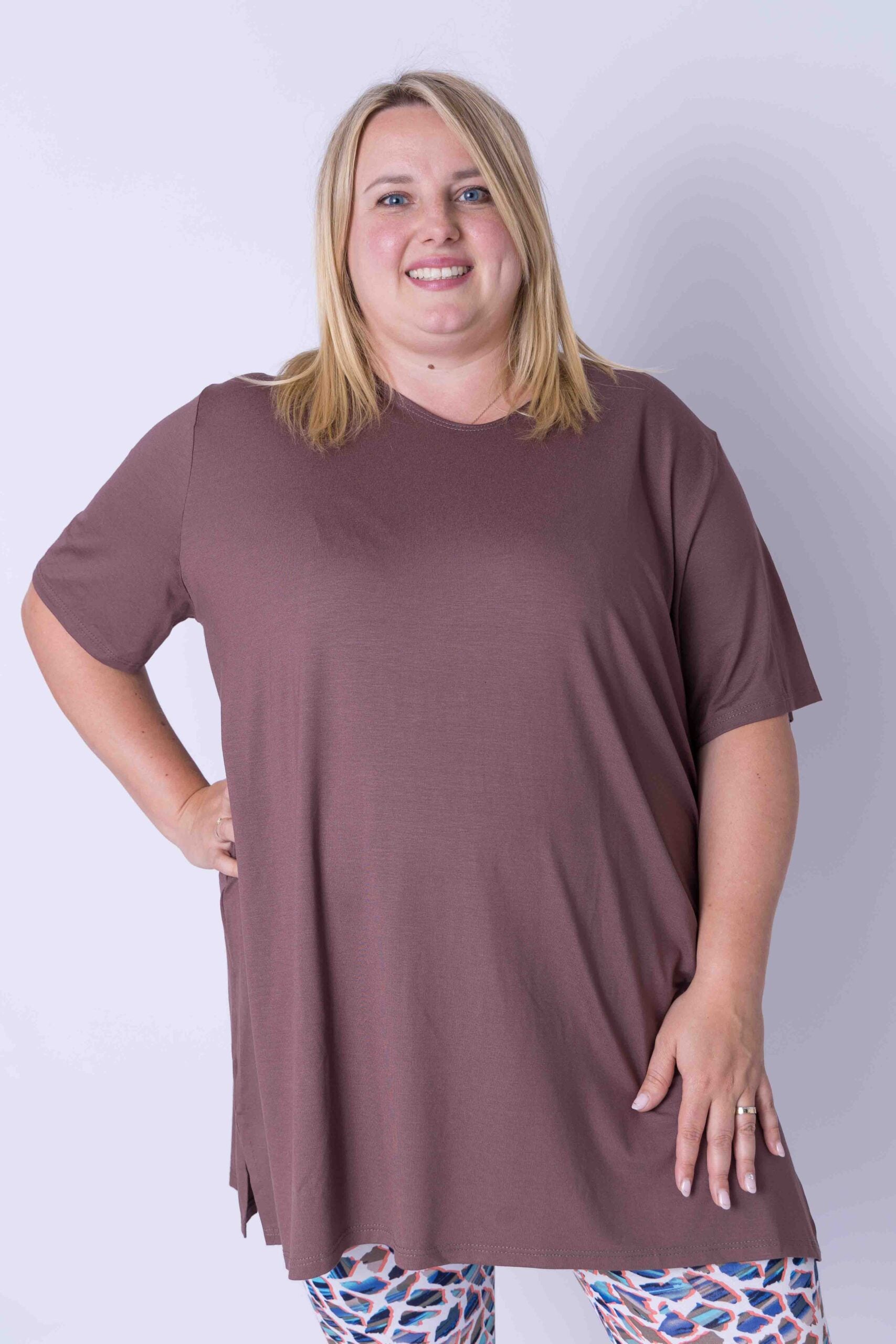T-shirt Eva viscose 90cm geselcteerde kleuren uitverkoop