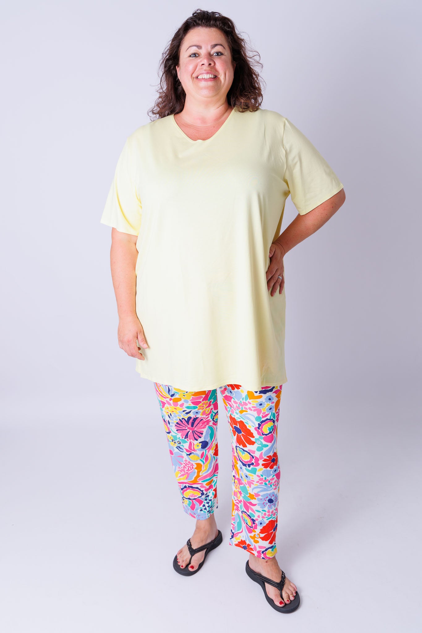 T-shirt Eva viscose 90cm zomer kleurtjes