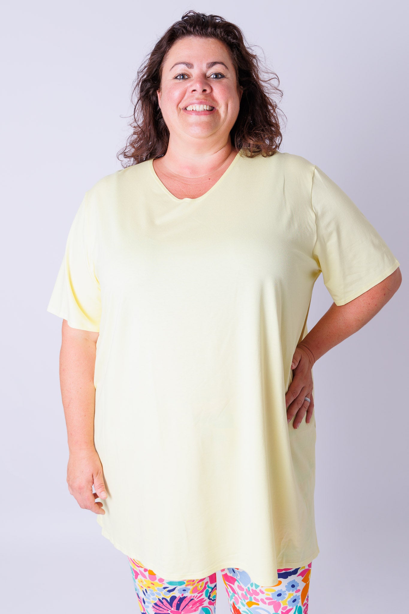 T-shirt Eva viscose 90cm zomer kleurtjes