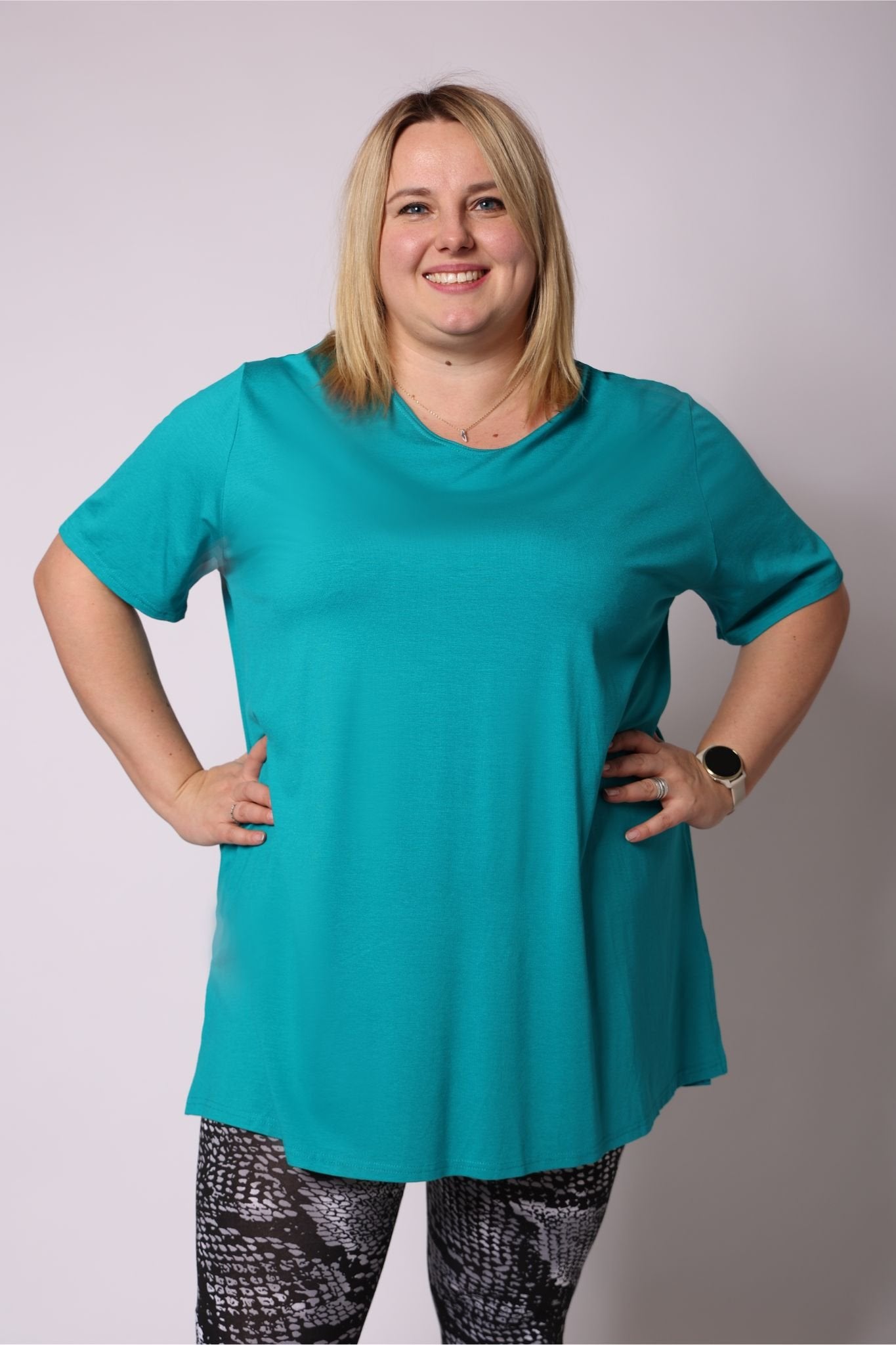 T-shirt Eva viscose 90cm geselcteerde kleuren uitverkoop