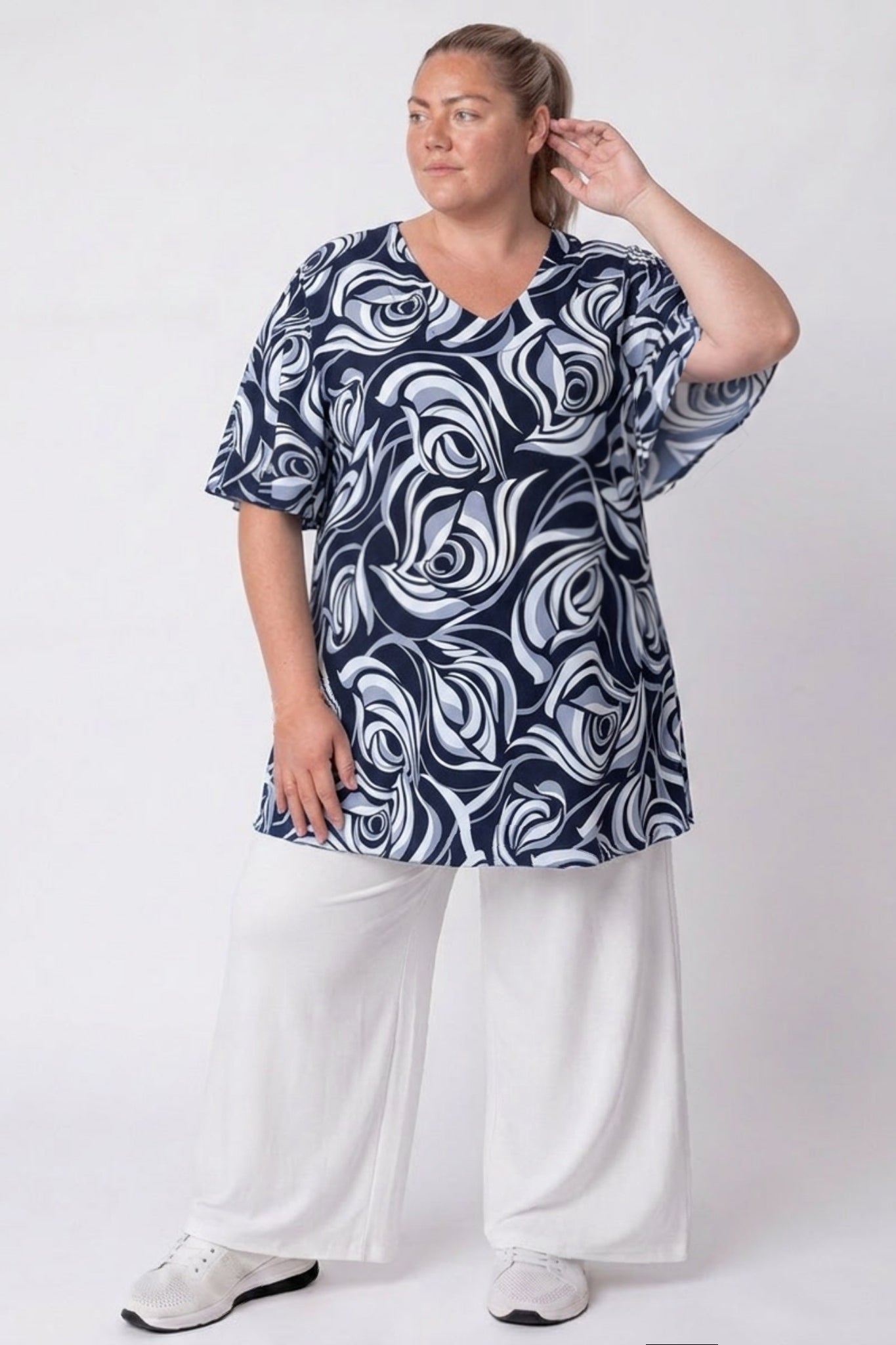Top Karin 90cm | Ocean Whisper | Vlindermouw | Travelstof