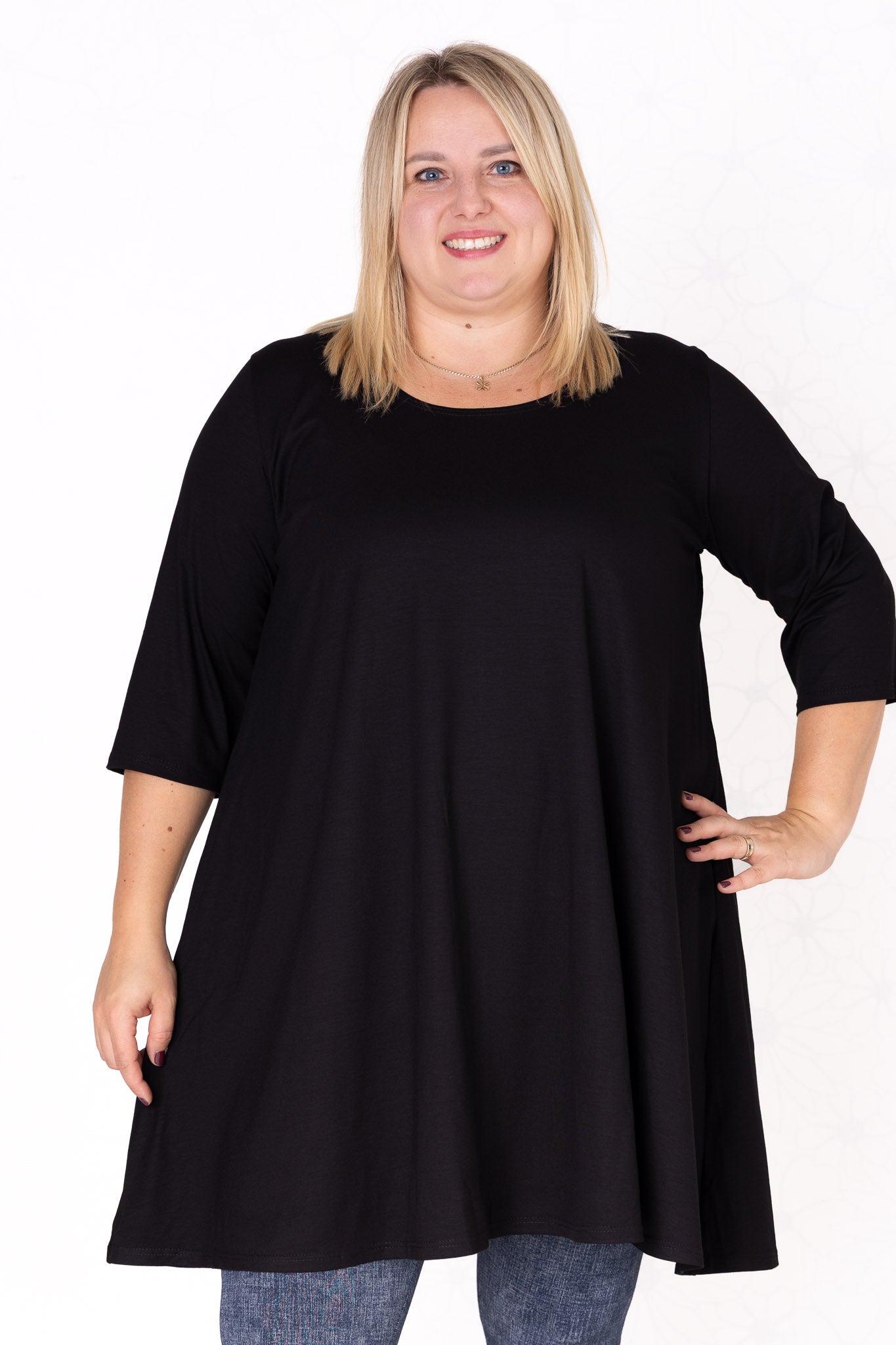 Top Durkje | 3/4 mouwen | Viscose | A-lijn | 90/96 cm