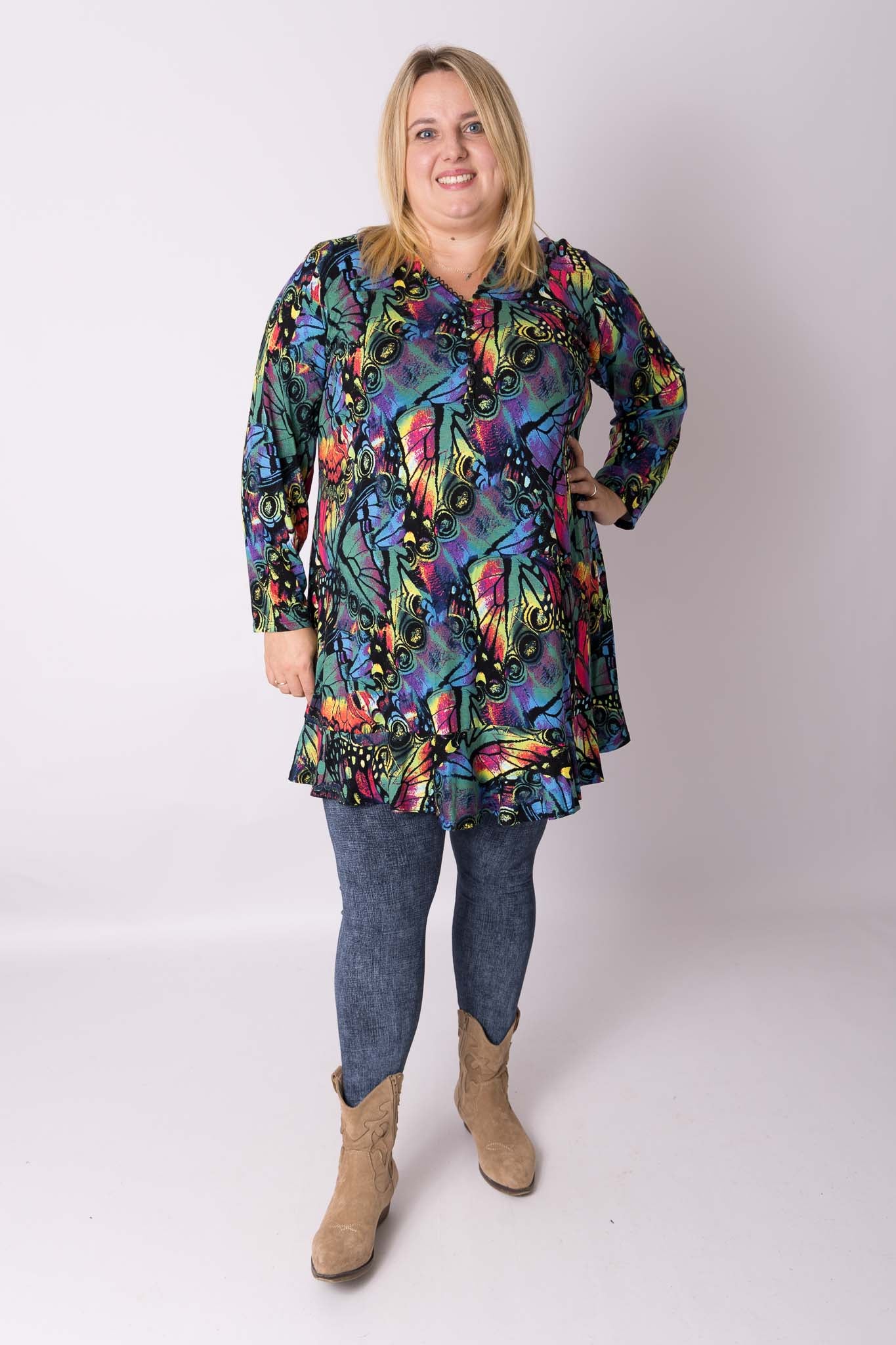 Top Ada vlinder abstract 95-100 cm viscose