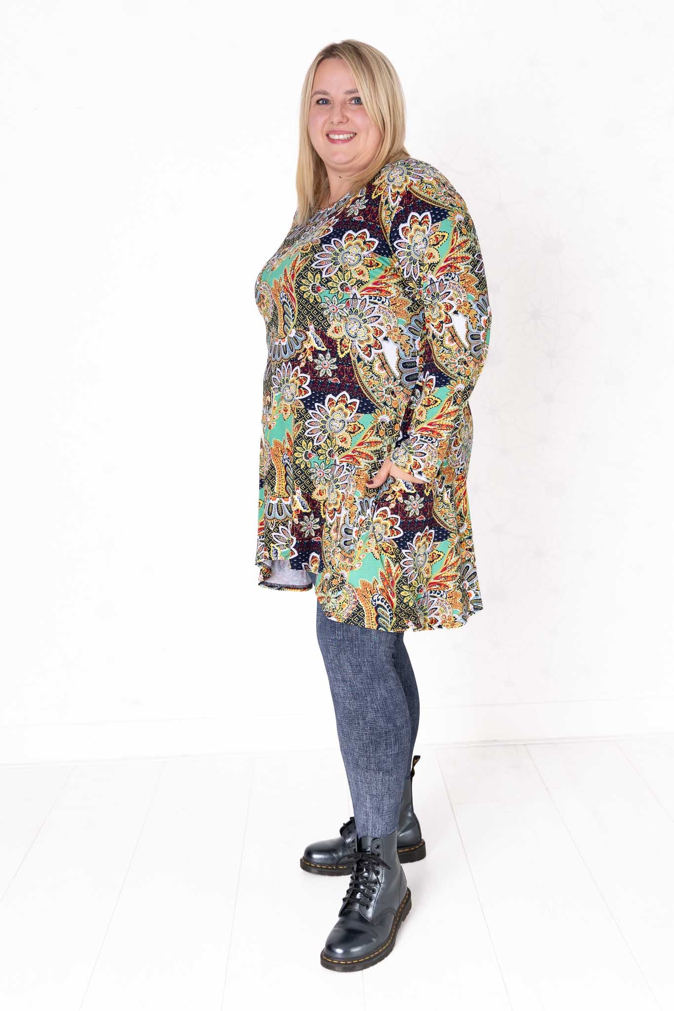 Top Bozenka | Boho Chic | met zakken | Viscose | A-lijn | 85-95 cm