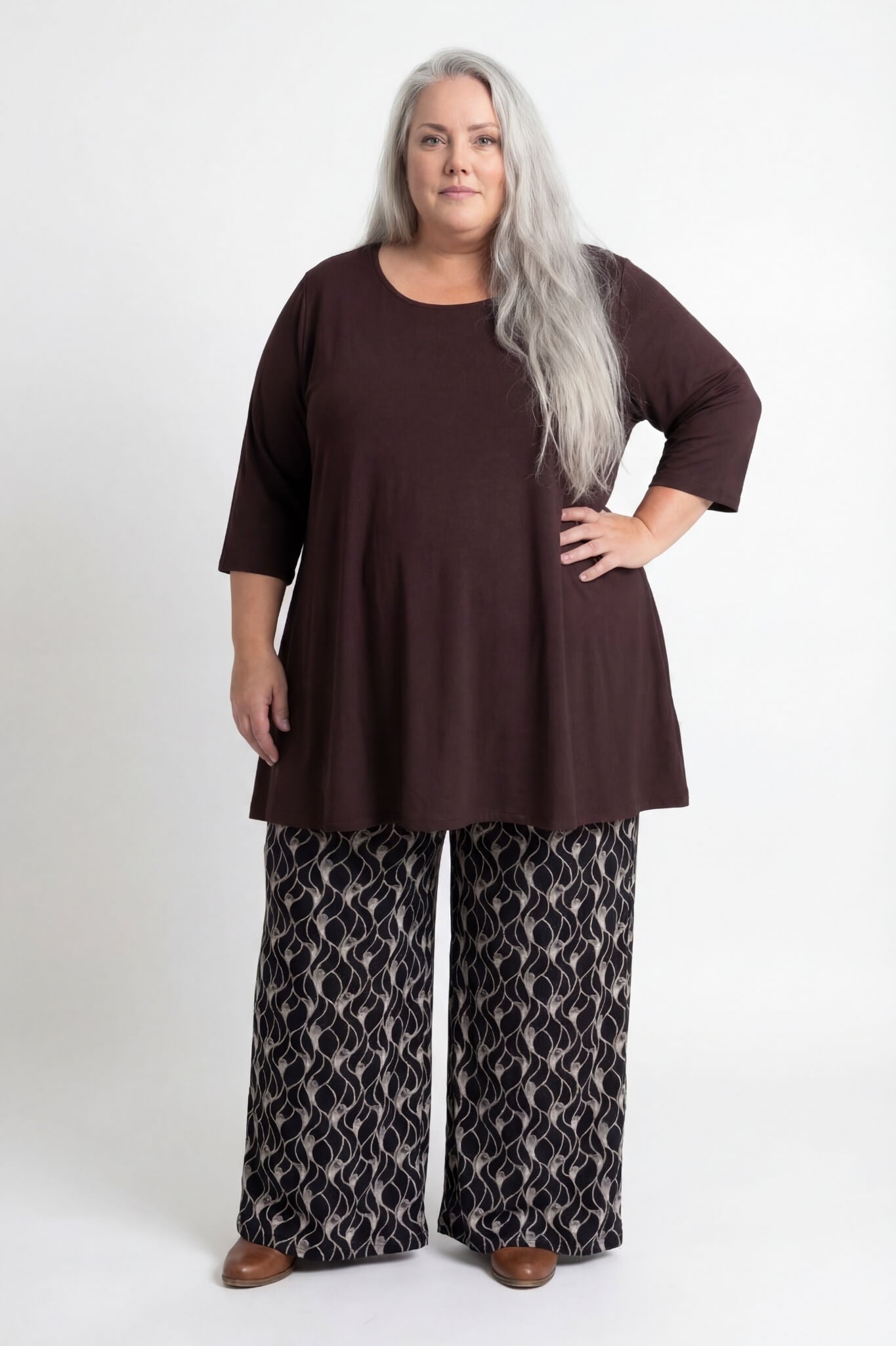 Top Durkje | 3/4 mouwen | Viscose | A-lijn | 90/96 cm