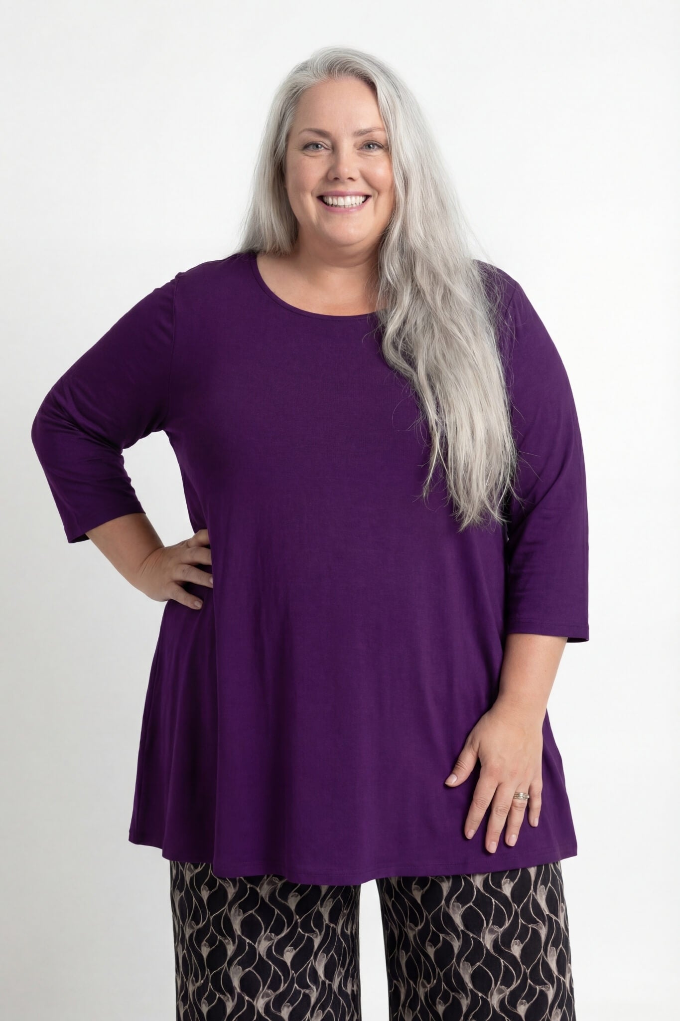 Top Durkje | 3/4 mouwen | Viscose | A-lijn | 90/96 cm
