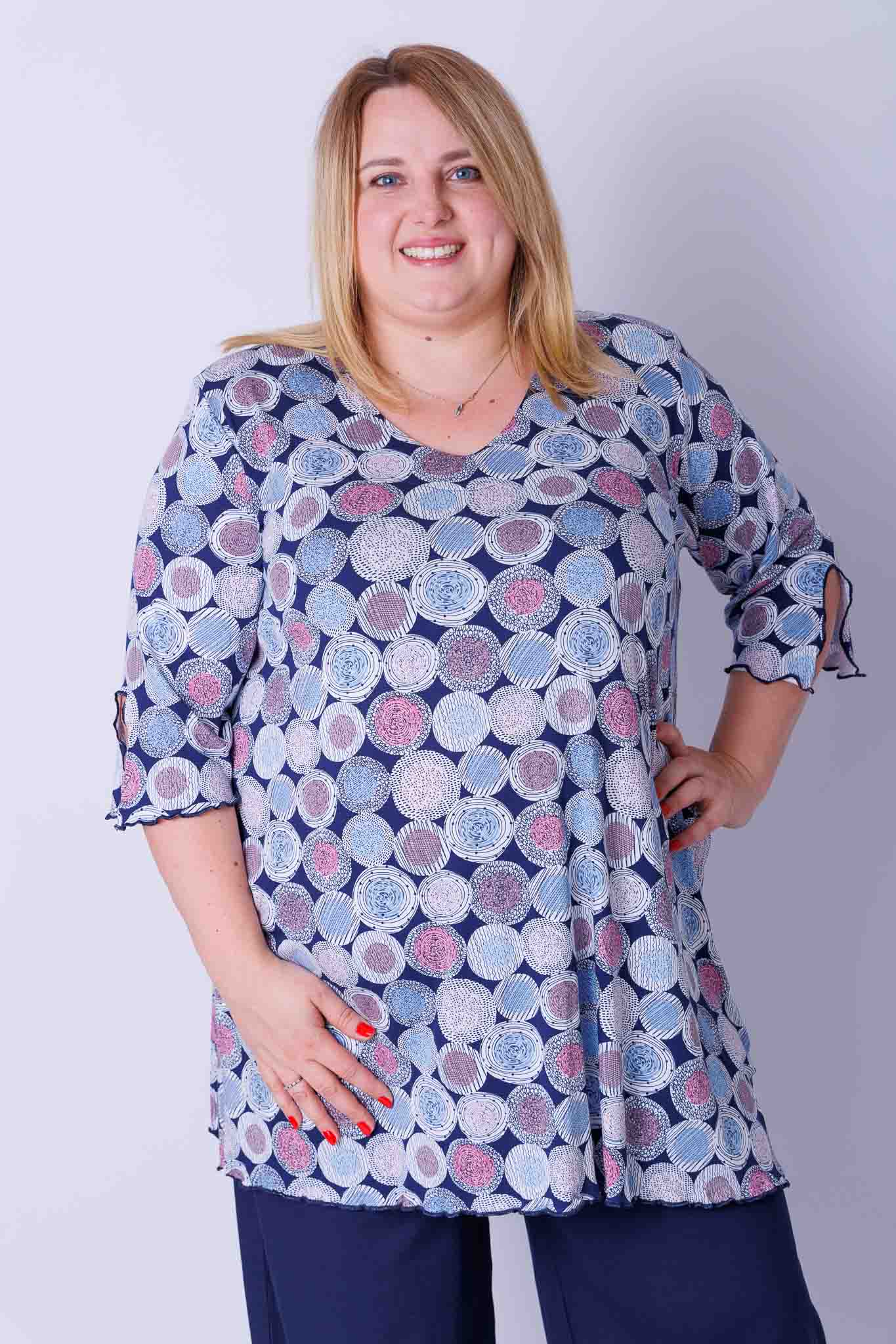 Top Erna driekwart abstract orbit 90 cm viscose