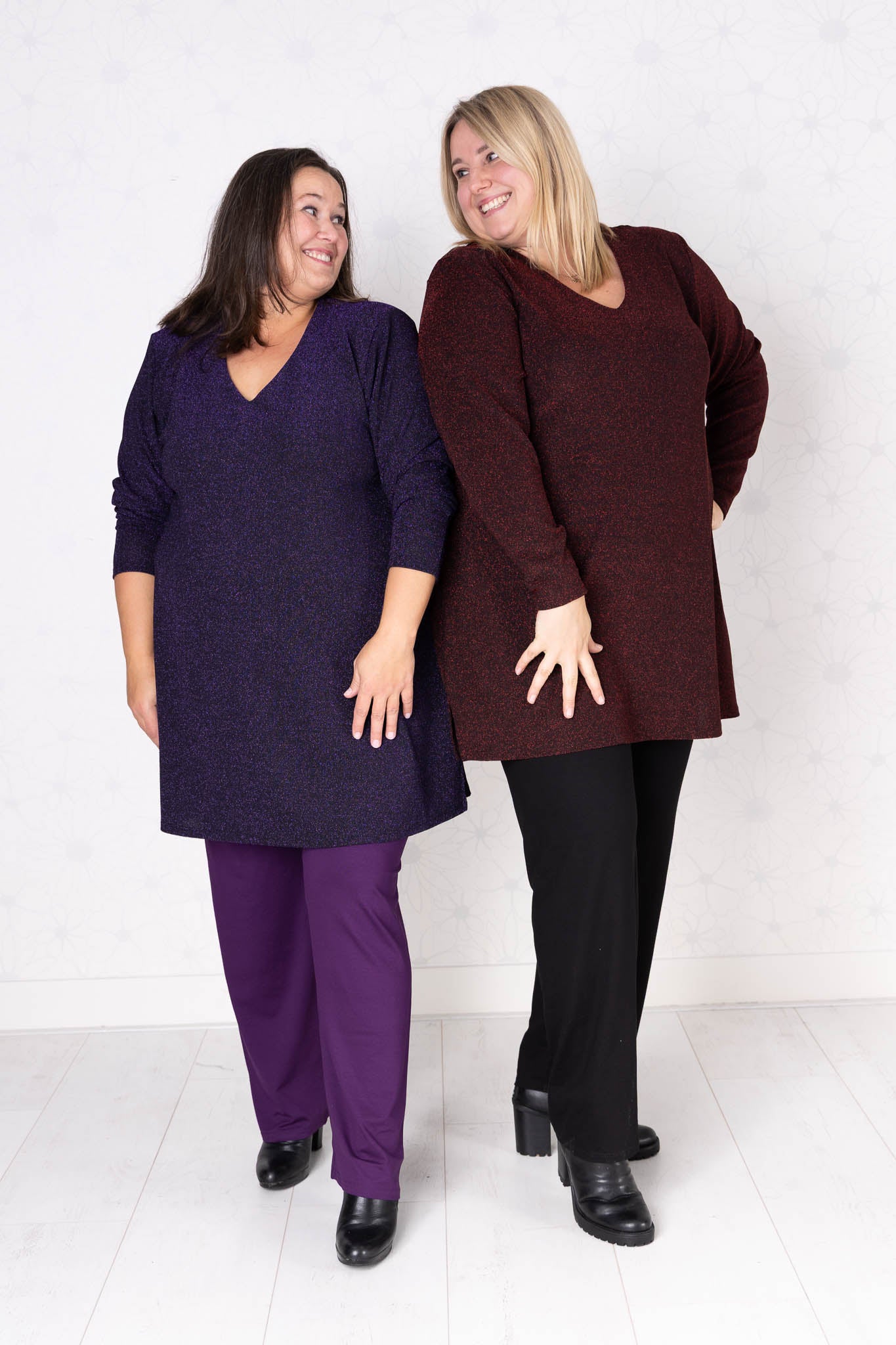 Top Erna Luna Sparkle | Feestelijke glans & comfort |vier kleuren | 90 cm