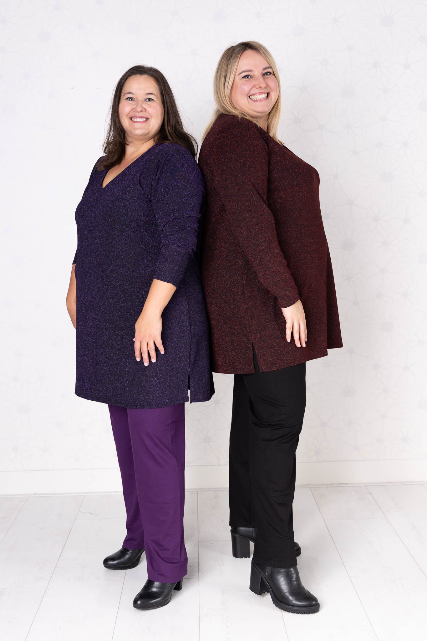 Top Erna Luna Sparkle | Feestelijke glans & comfort |vier kleuren | 90 cm