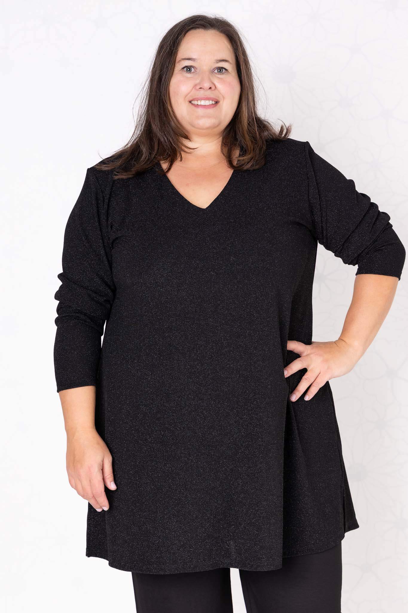 Top Erna Luna Sparkle | Feestelijke glans & comfort |vier kleuren | 90 cm