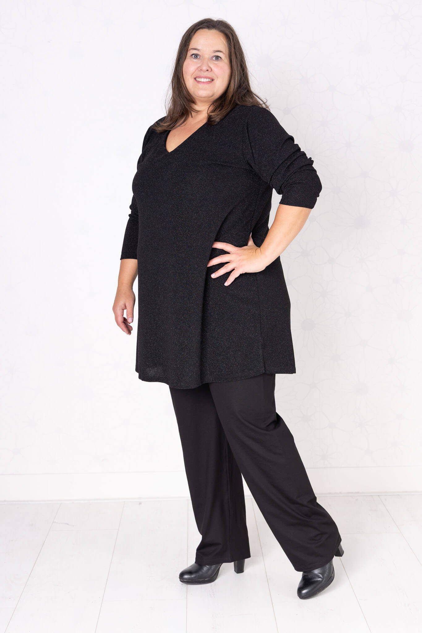 Top Erna Luna Sparkle | Feestelijke glans & comfort |vier kleuren | 90 cm