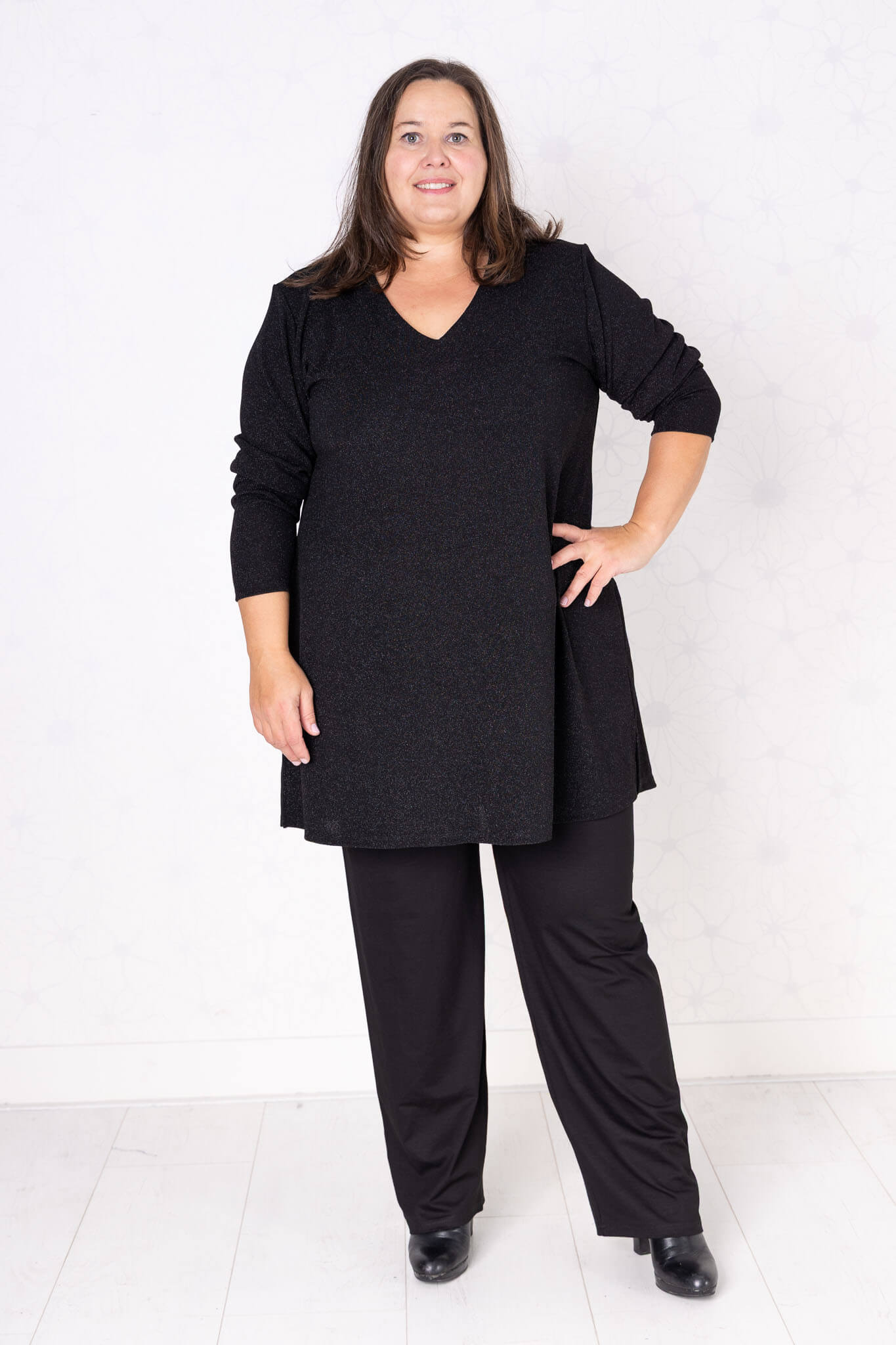 Top Erna Luna Sparkle | Feestelijke glans & comfort |vier kleuren | 90 cm