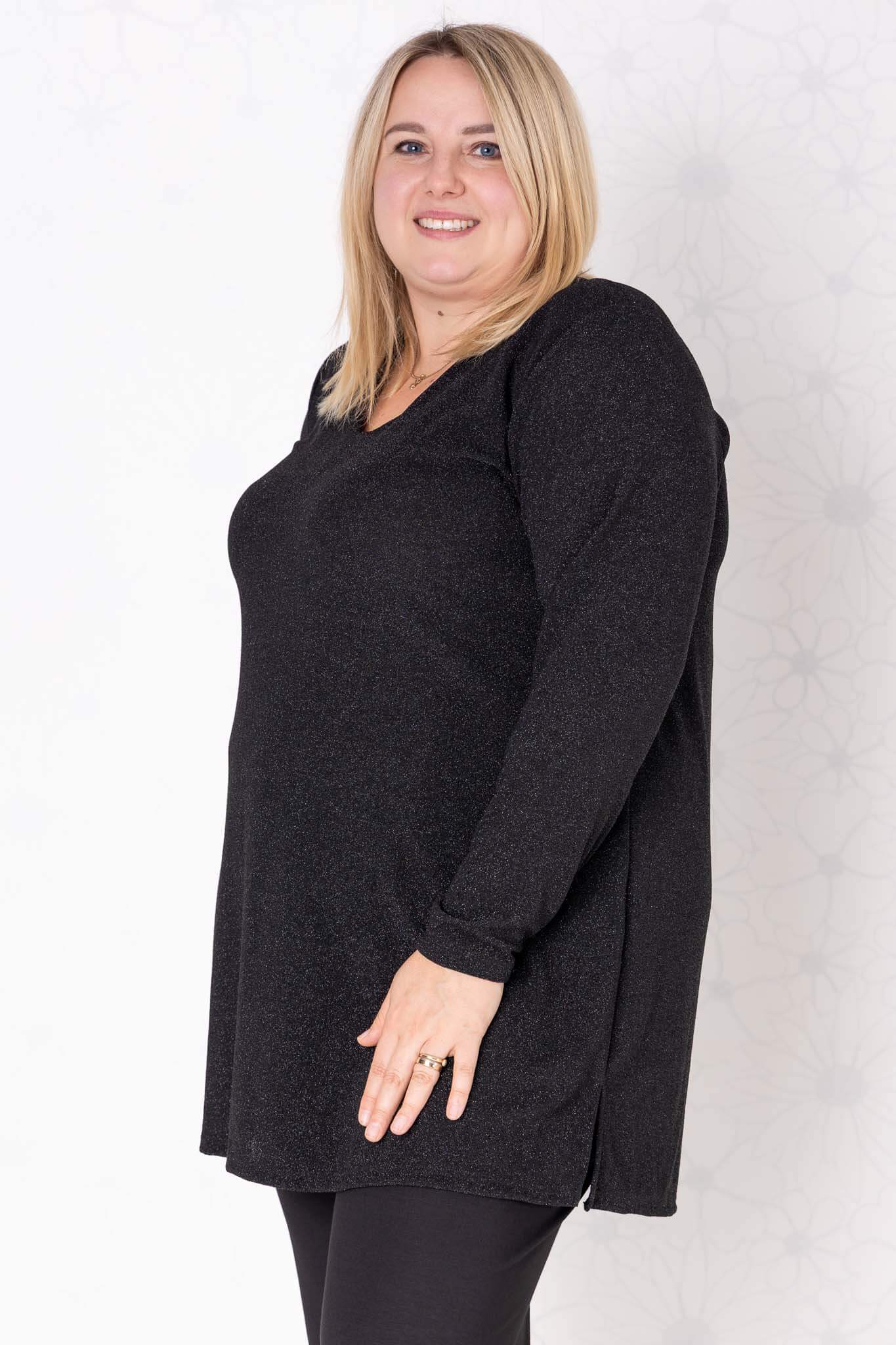 Top Erna Luna Sparkle | Feestelijke glans & comfort |vier kleuren | 90 cm