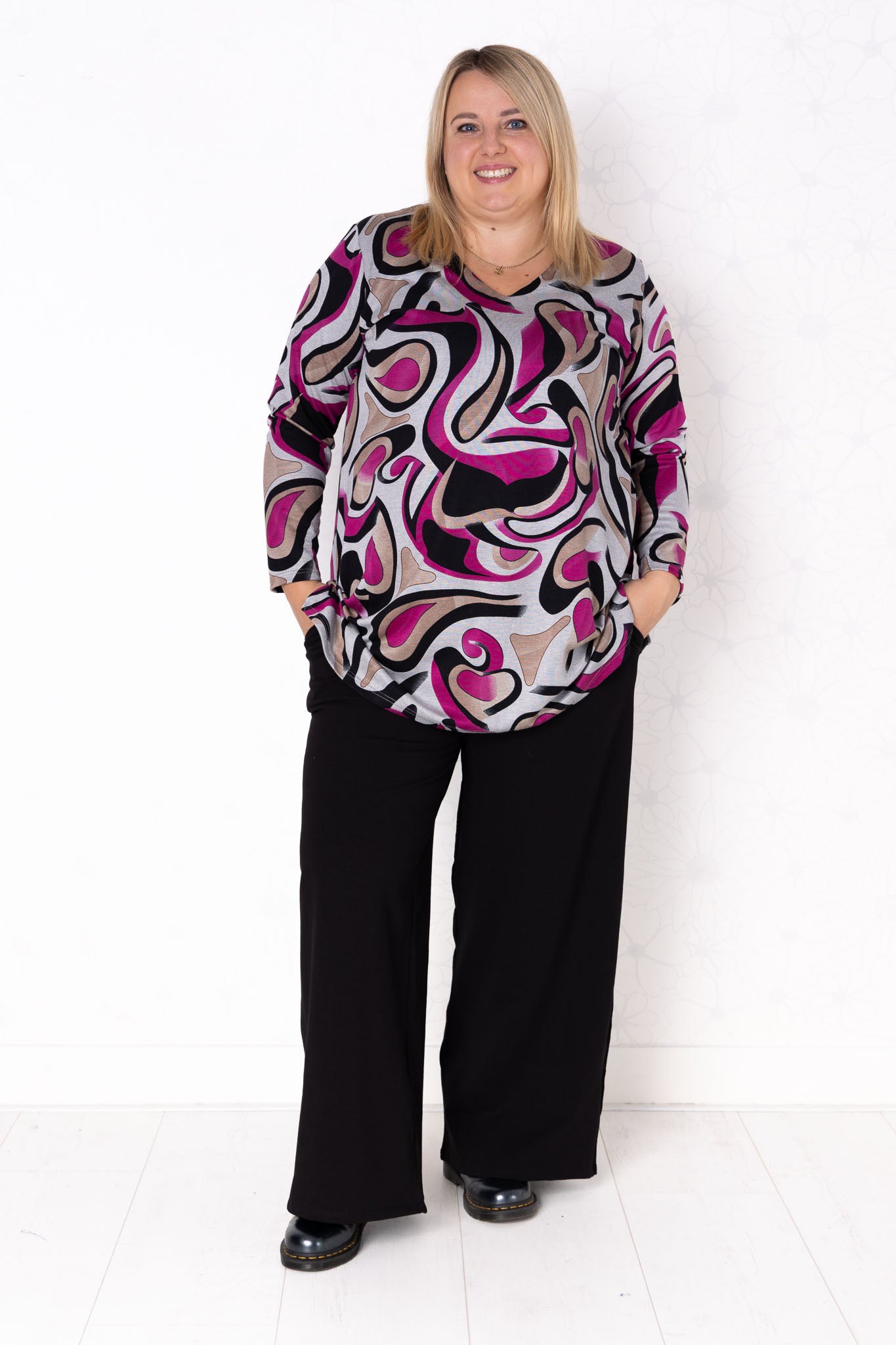 Top Erna | Fuchsia Swing | Modal | 90 cm