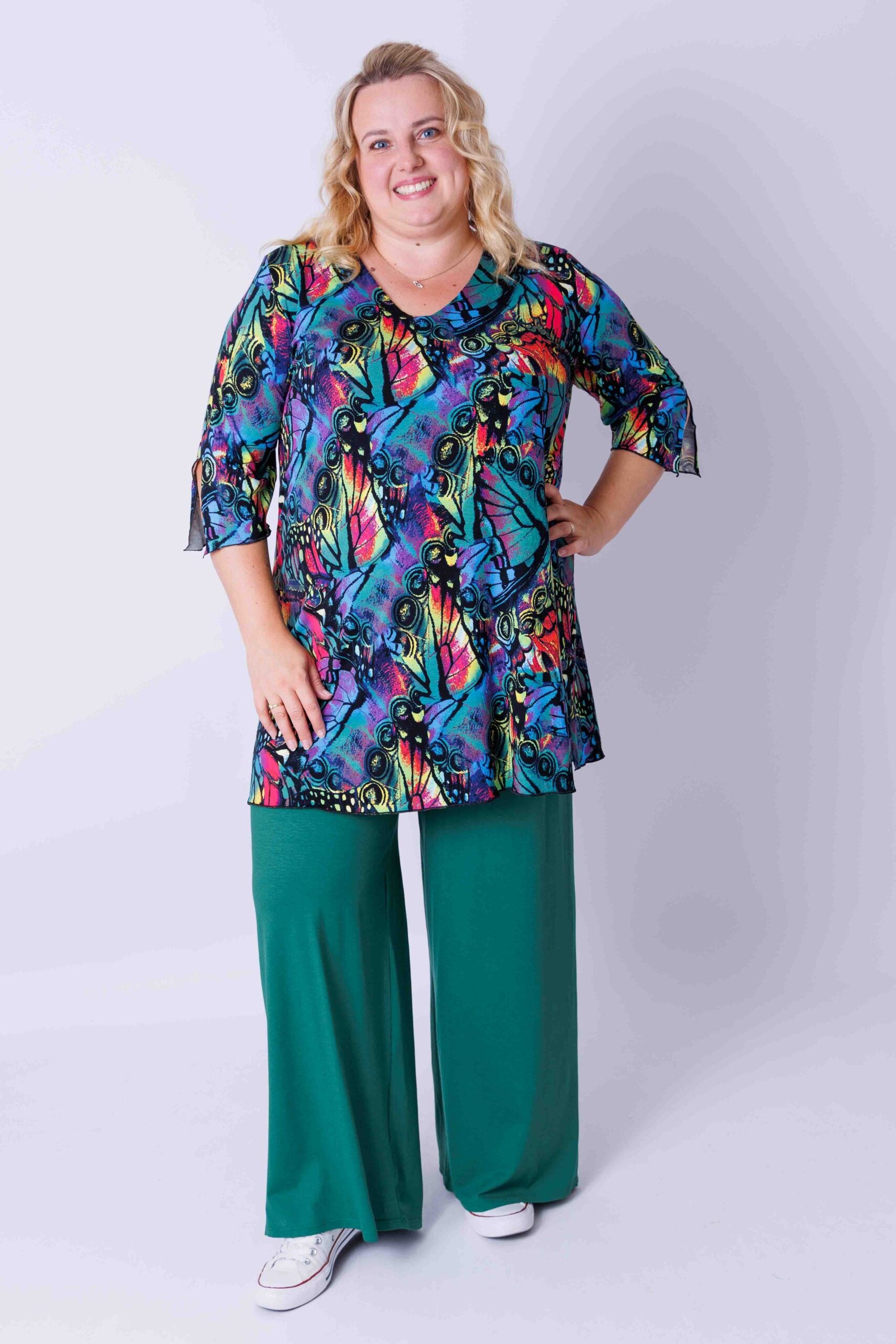 Top Erna vlinder abstract viscose 90 cm