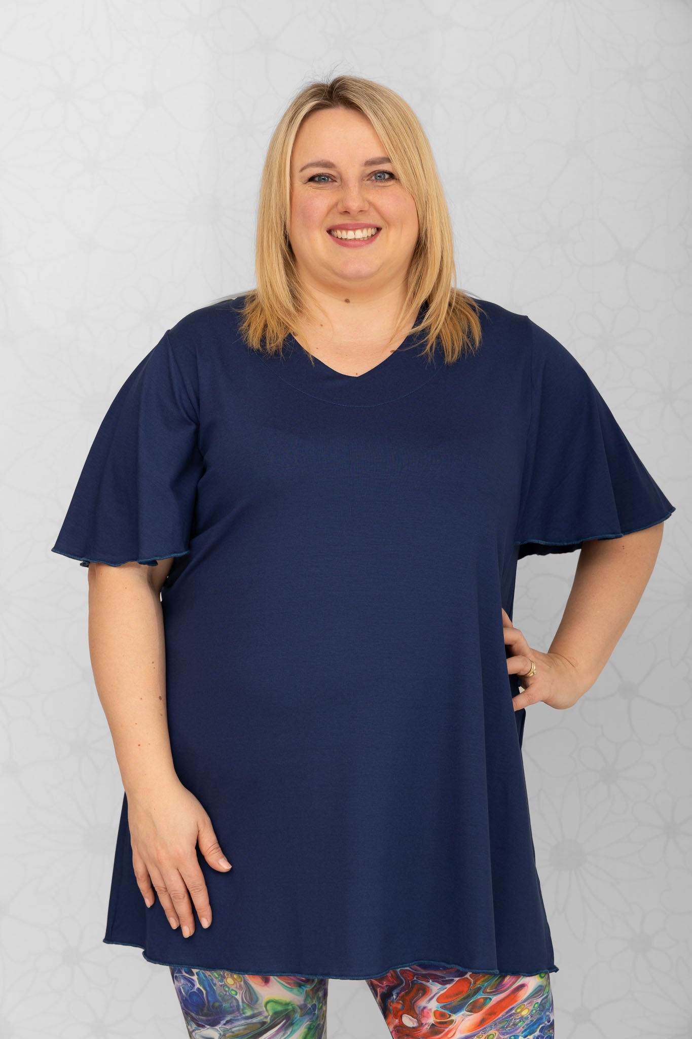Top Karin 90cm | A-lijn | Viscose | Vlindermouw