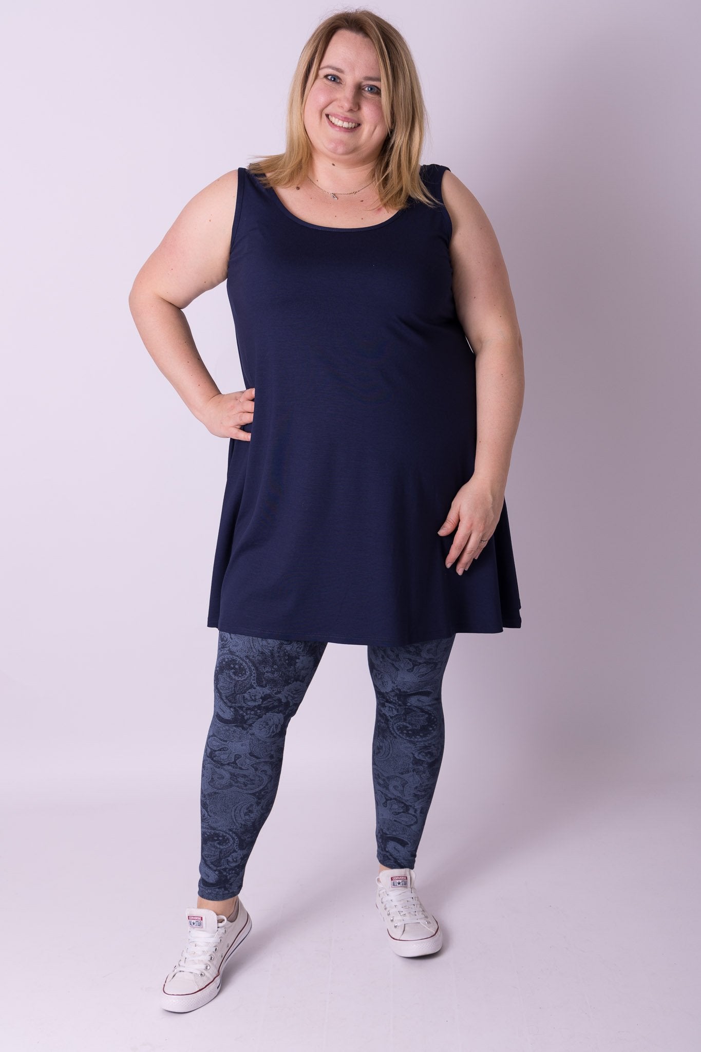 Top wijde a-lijn viscose ca 90 cm