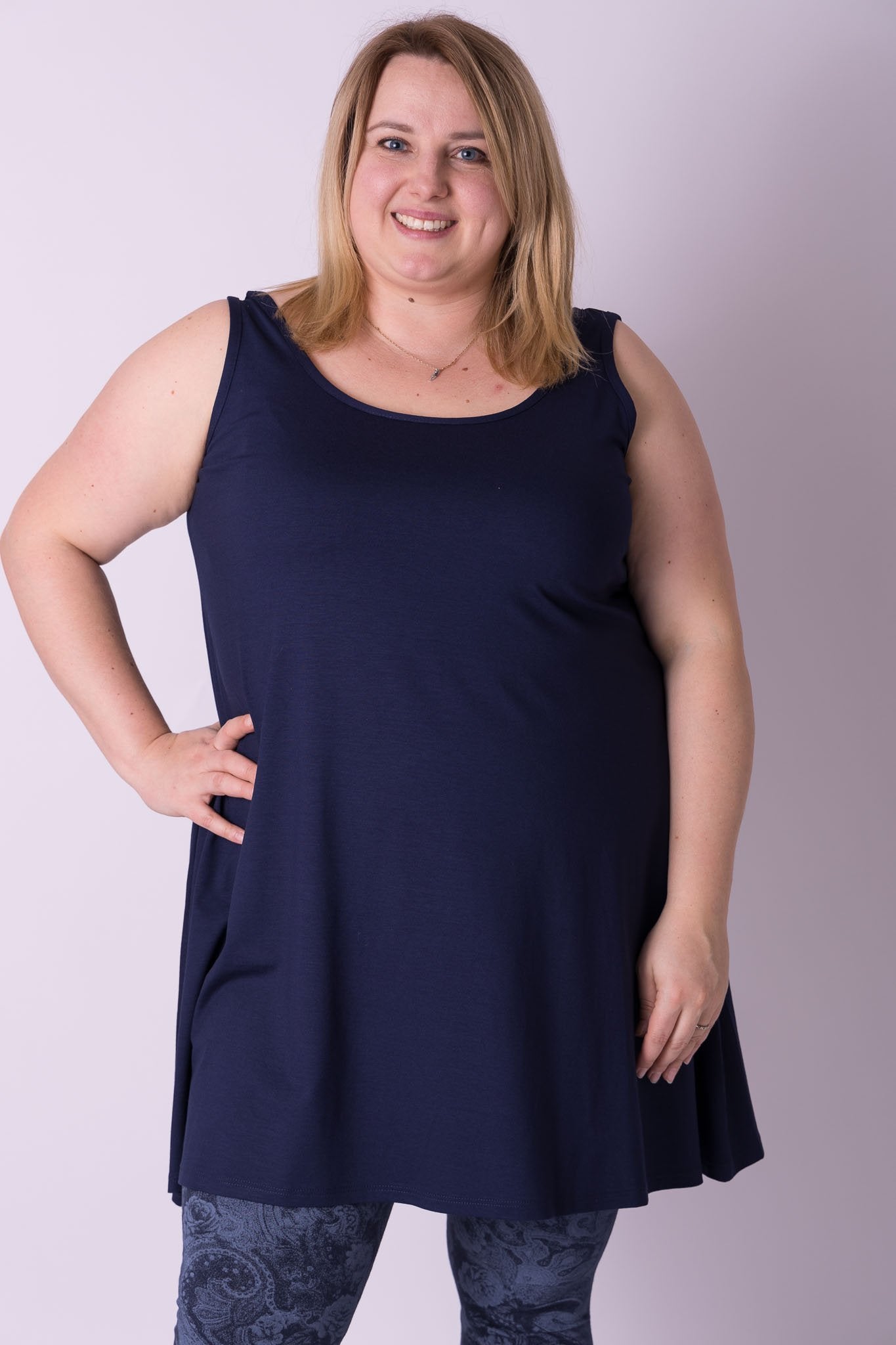Top wijde a-lijn viscose ca 90 cm