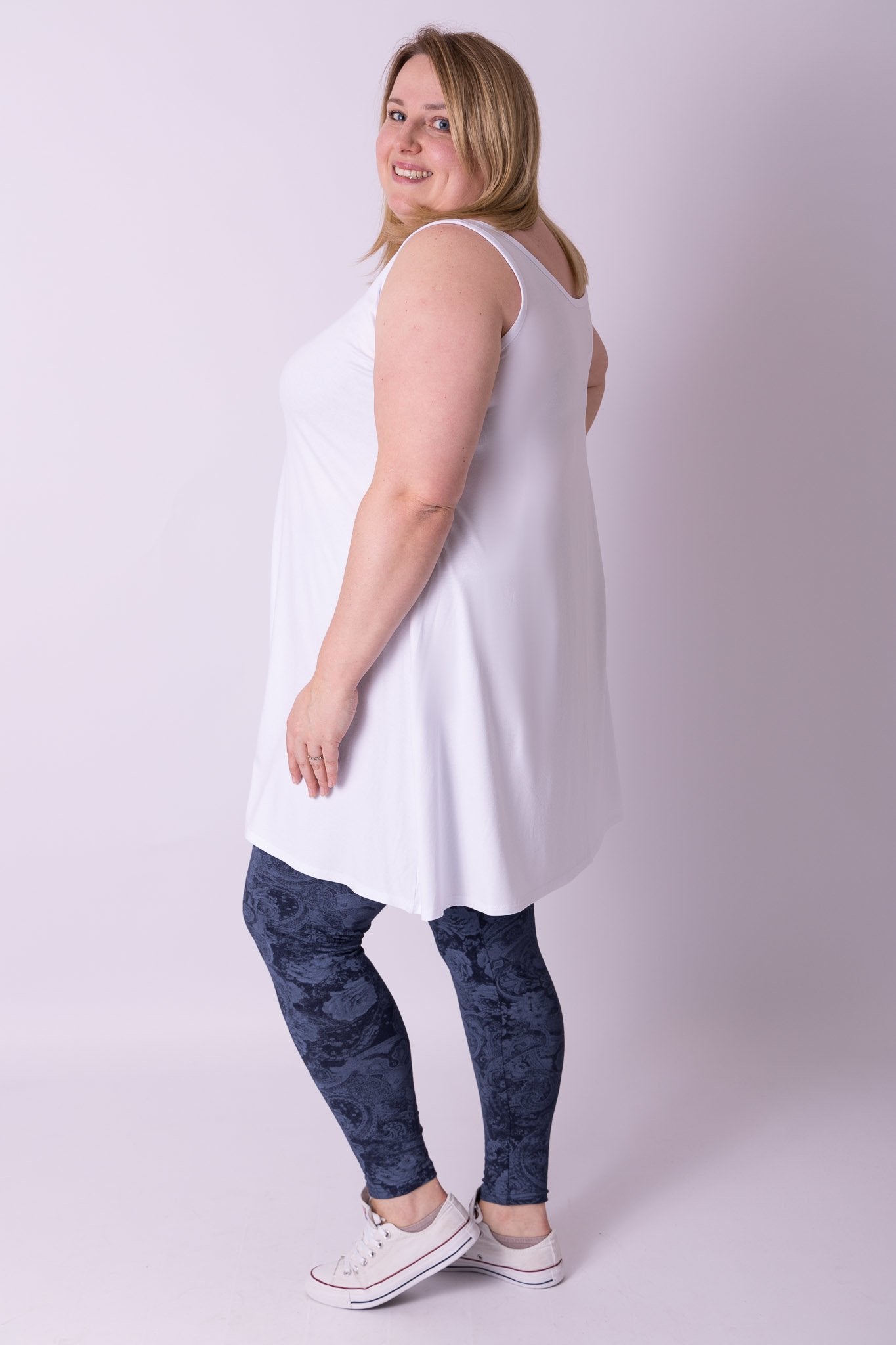 Top wijde a-lijn viscose ca 90 cm