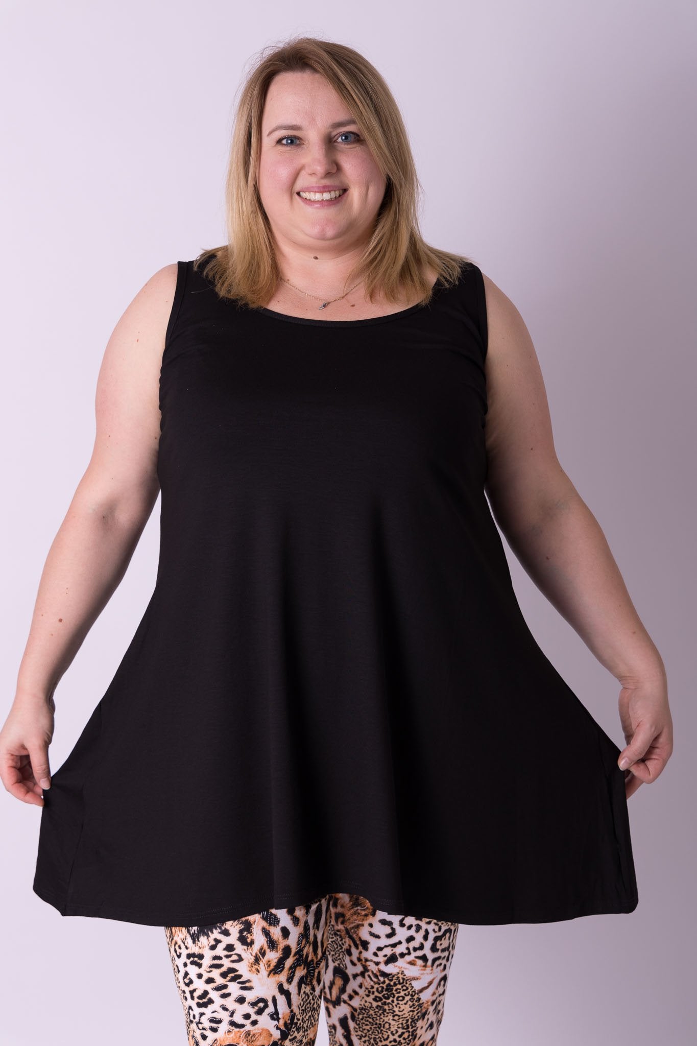 Top wijde a-lijn viscose ca 90 cm
