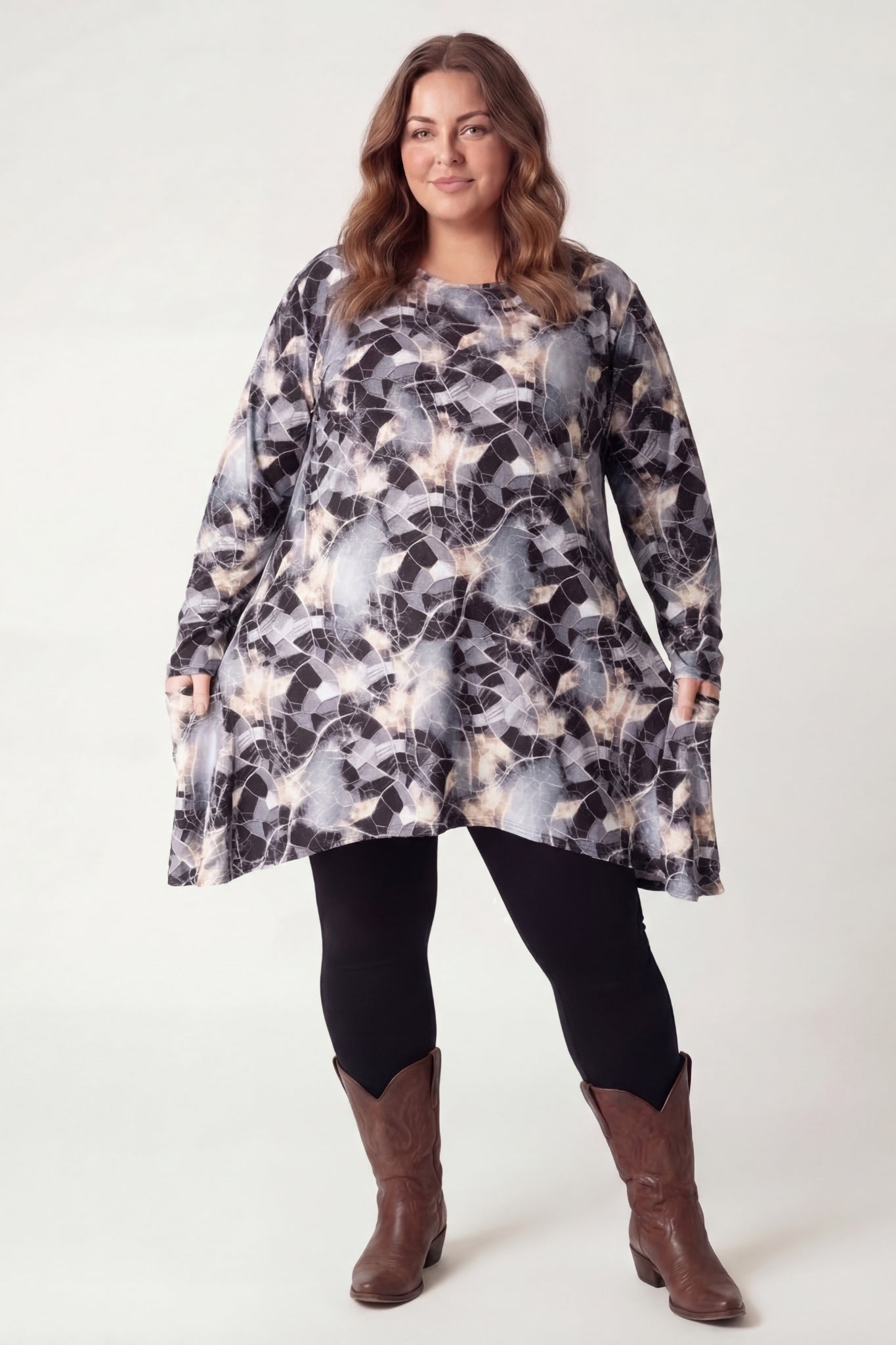 Top Bozenka |Light Mosaic| ITY stof| 85-95 cm