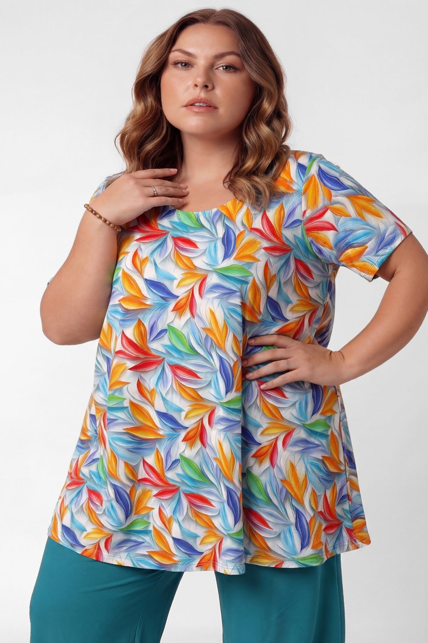 Top Durkje 96cm | Spring Flow | korte mouw | Viscose