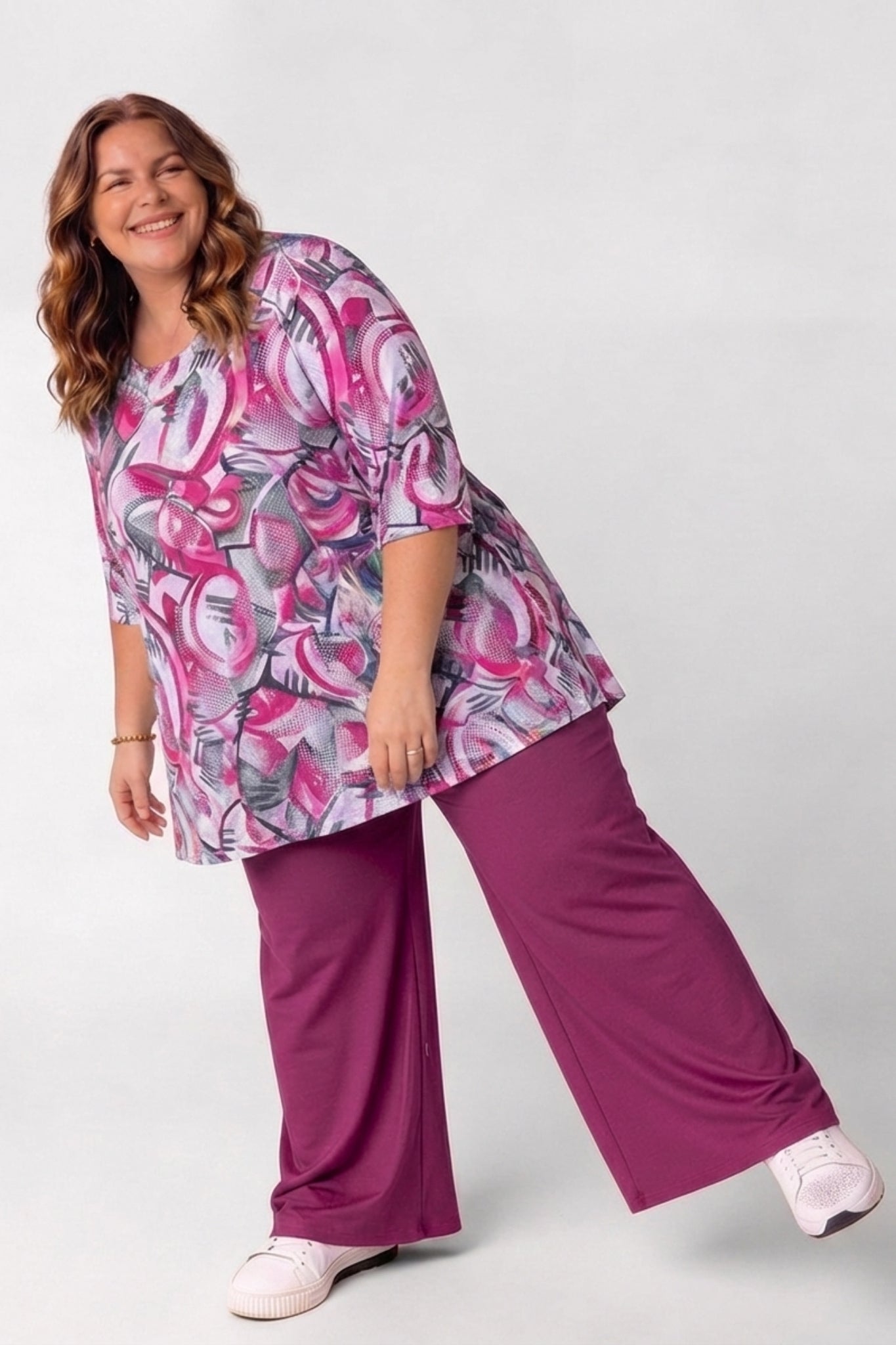 Top Durkje 96cm | Radiant Flow | 3/4 mouw | Viscose