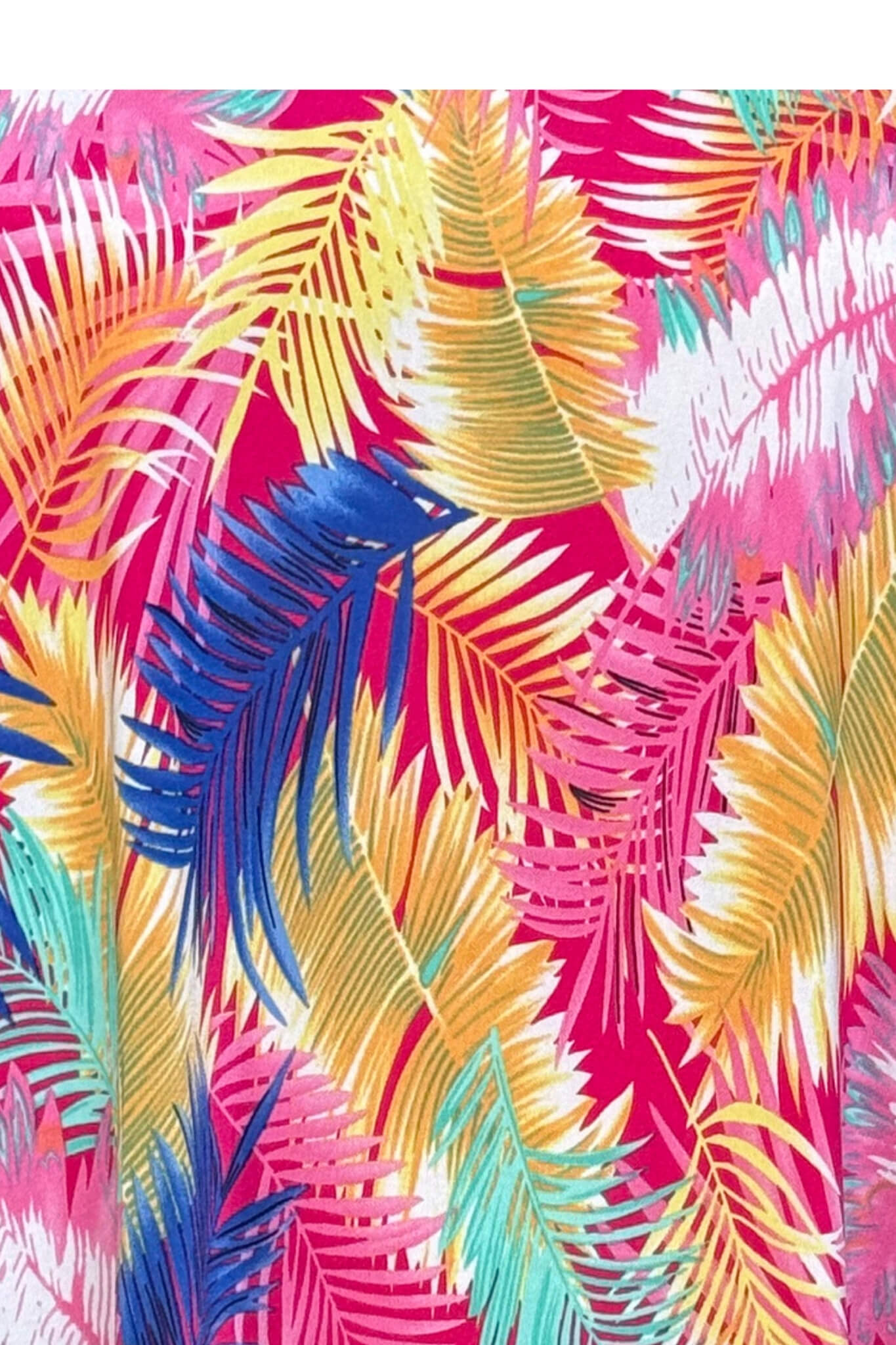 Top Karin 90cm | Vlindermouw | Vibrant Bloom | Travelstof Venezia