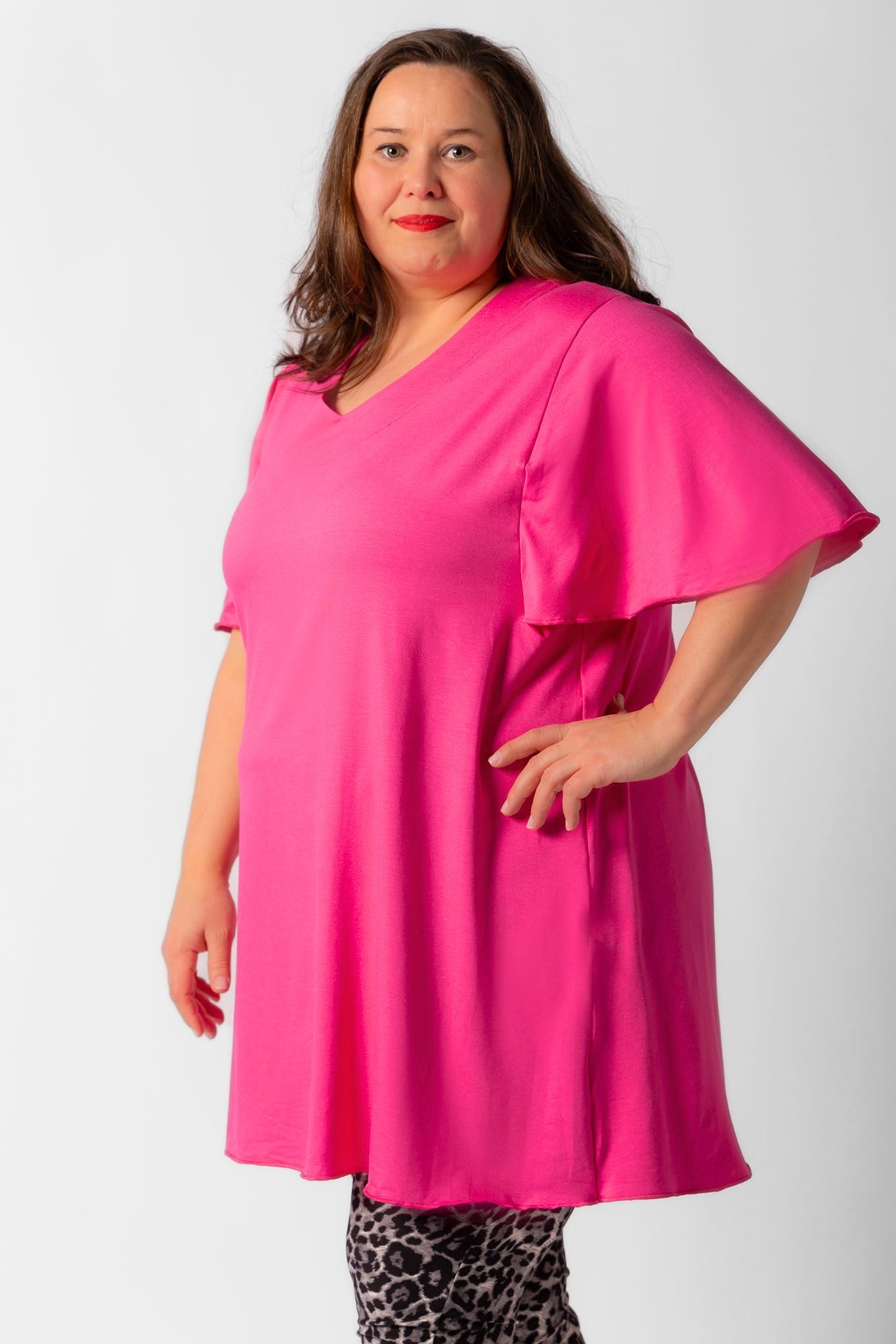 Top Karin 90cm | A-lijn | Viscose | Vlindermouw