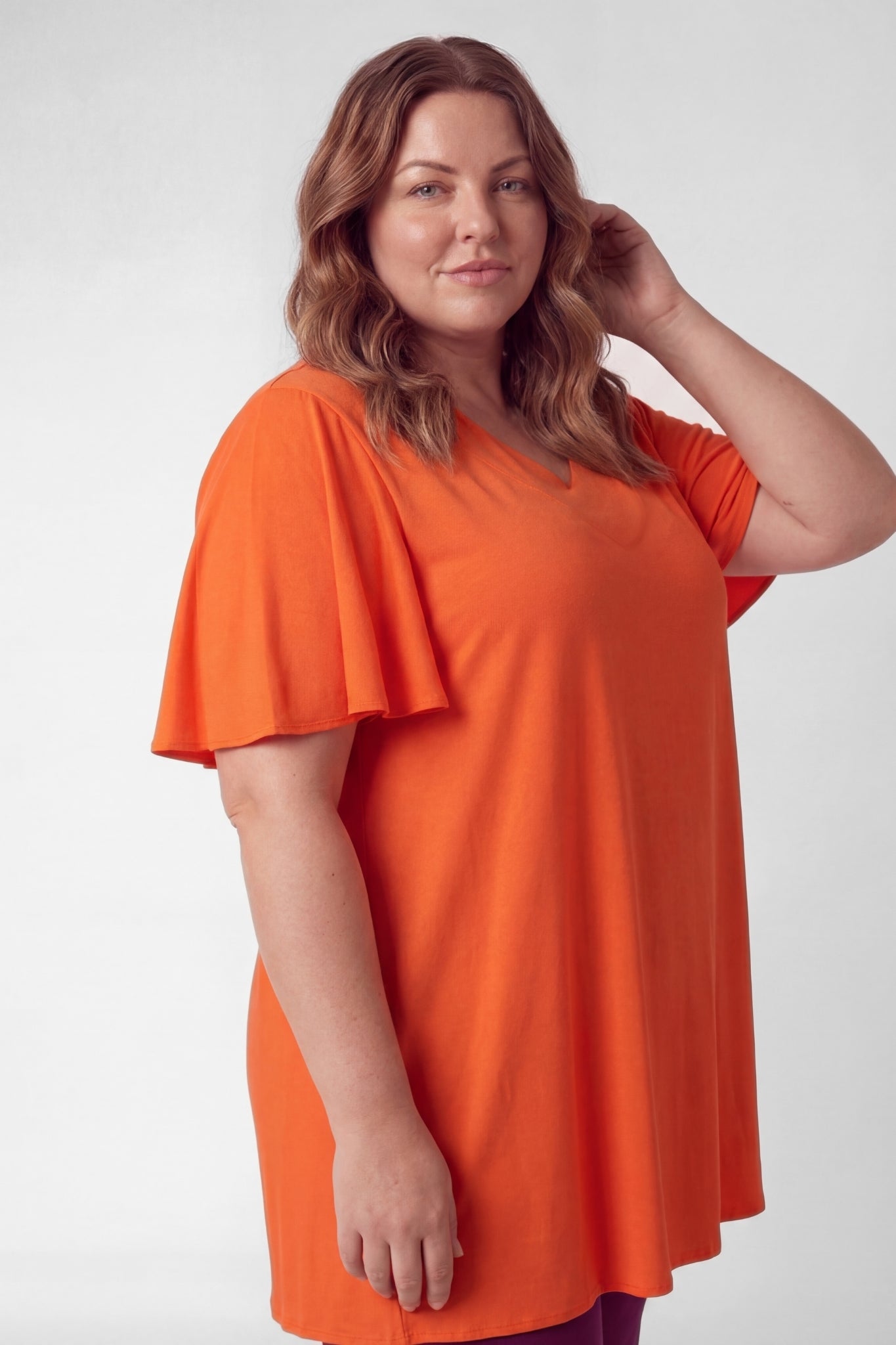 Top Karin 90cm | A-lijn | Viscose | Vlindermouw